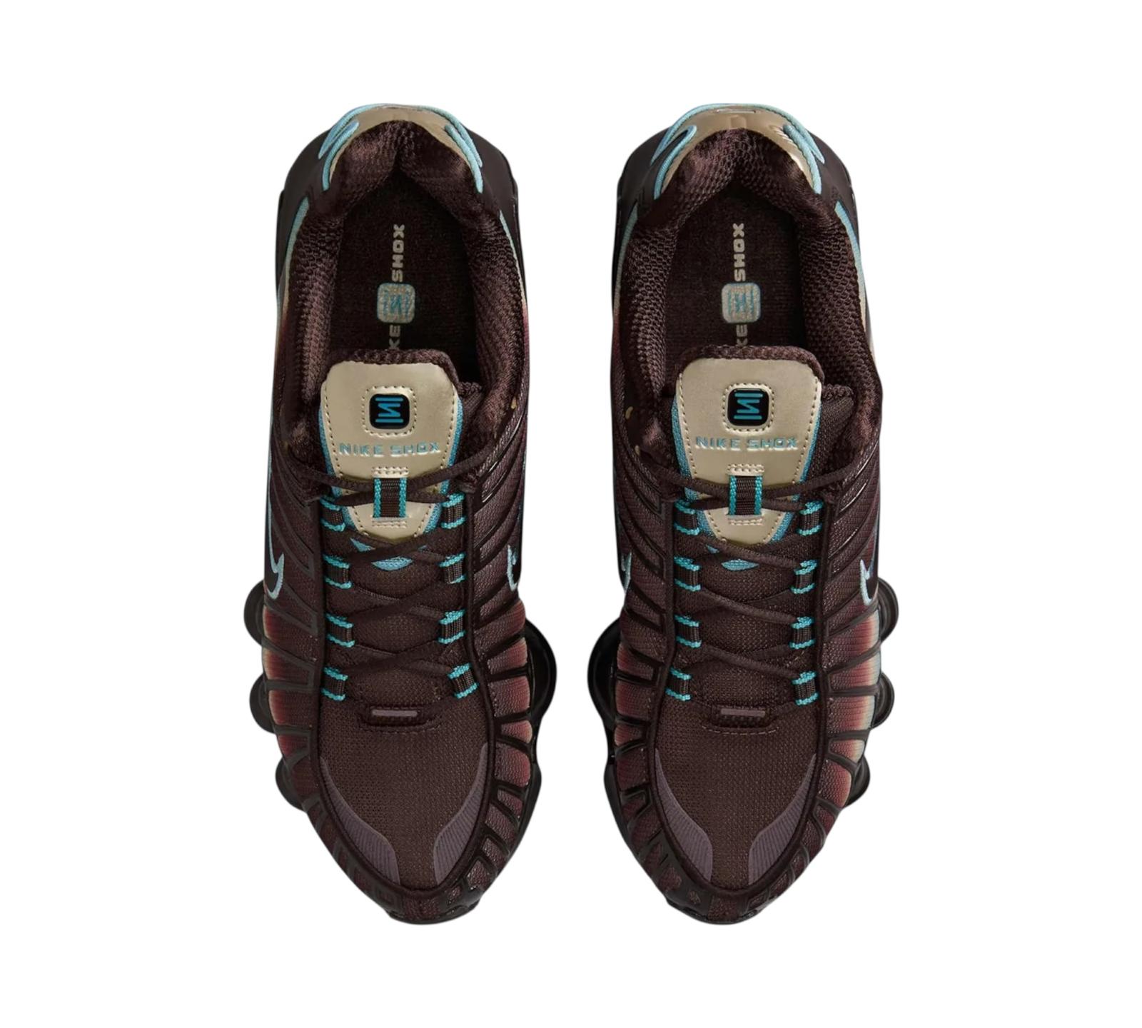 NIKE SHOX TL VELVET BROWN DENIM TURQUOISE