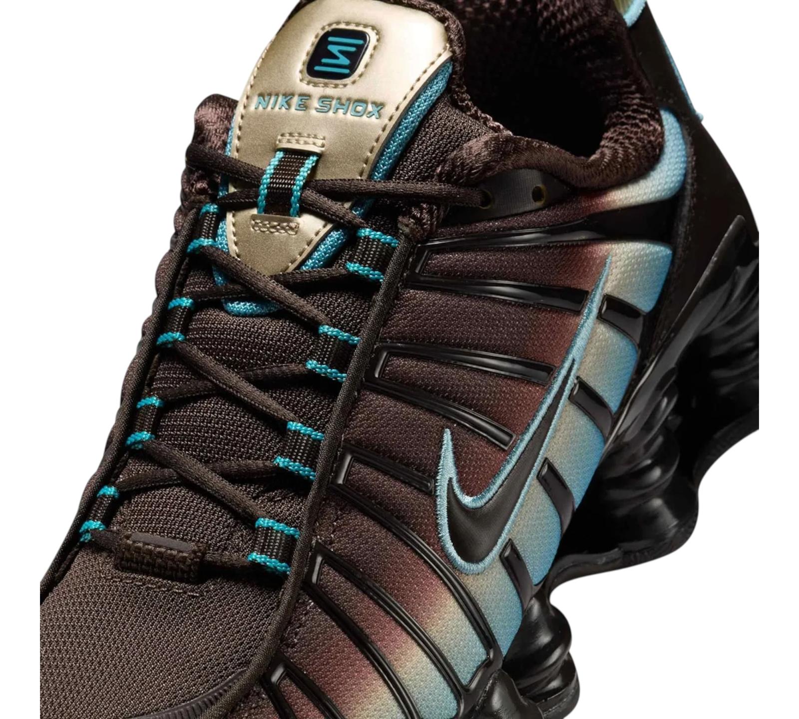 NIKE SHOX TL VELVET BROWN DENIM TURQUOISE