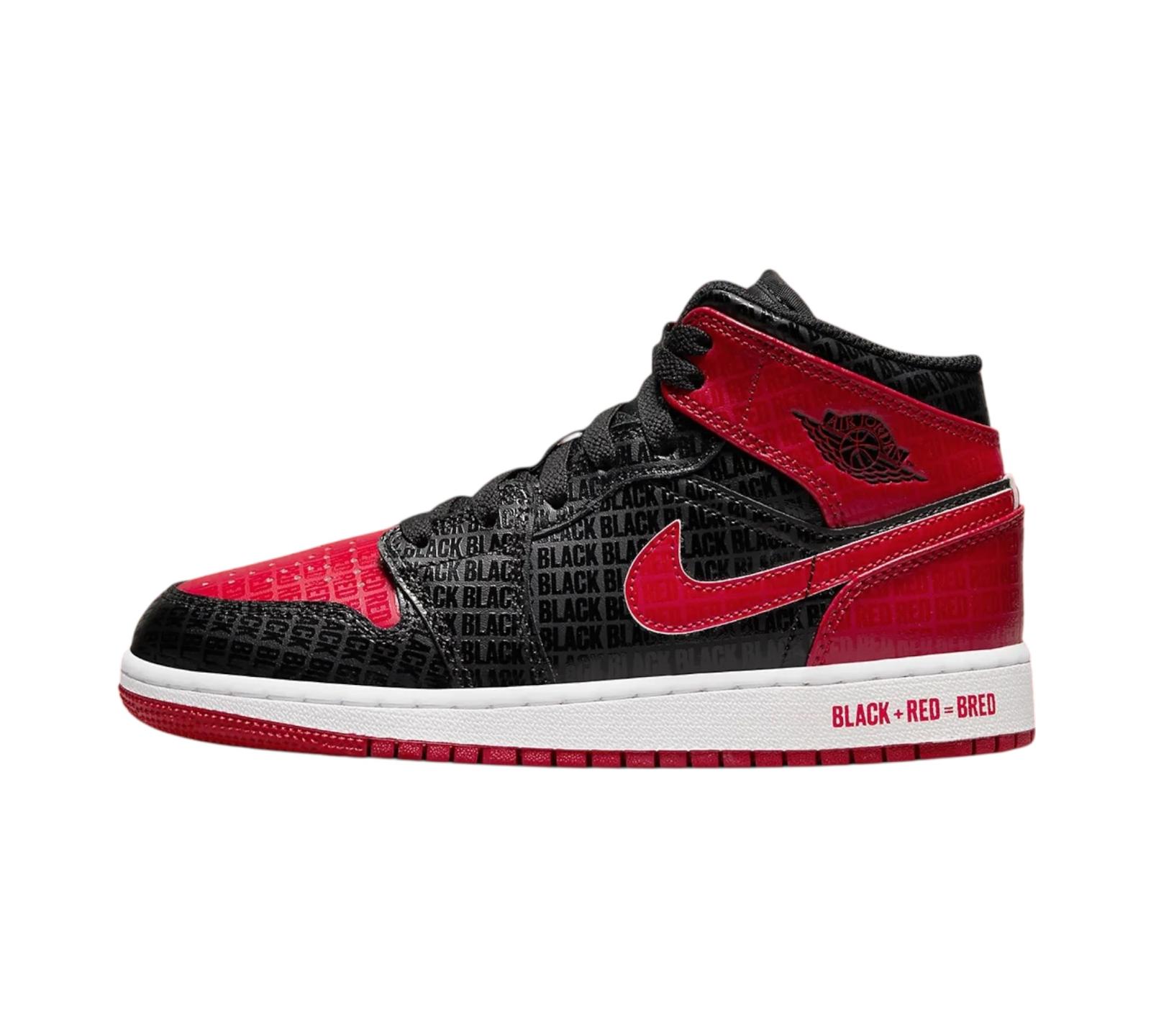 JORDAN 1 MID BRED TEXT