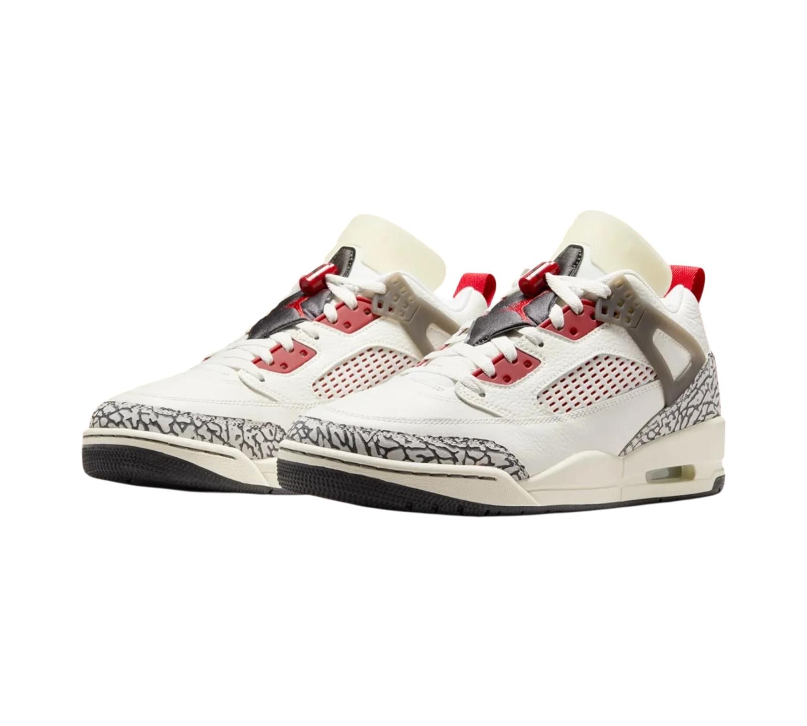 JORDAN SPIZIKE LOW SAIL ANTHRACITE COCONUT MILK VARSITY RED