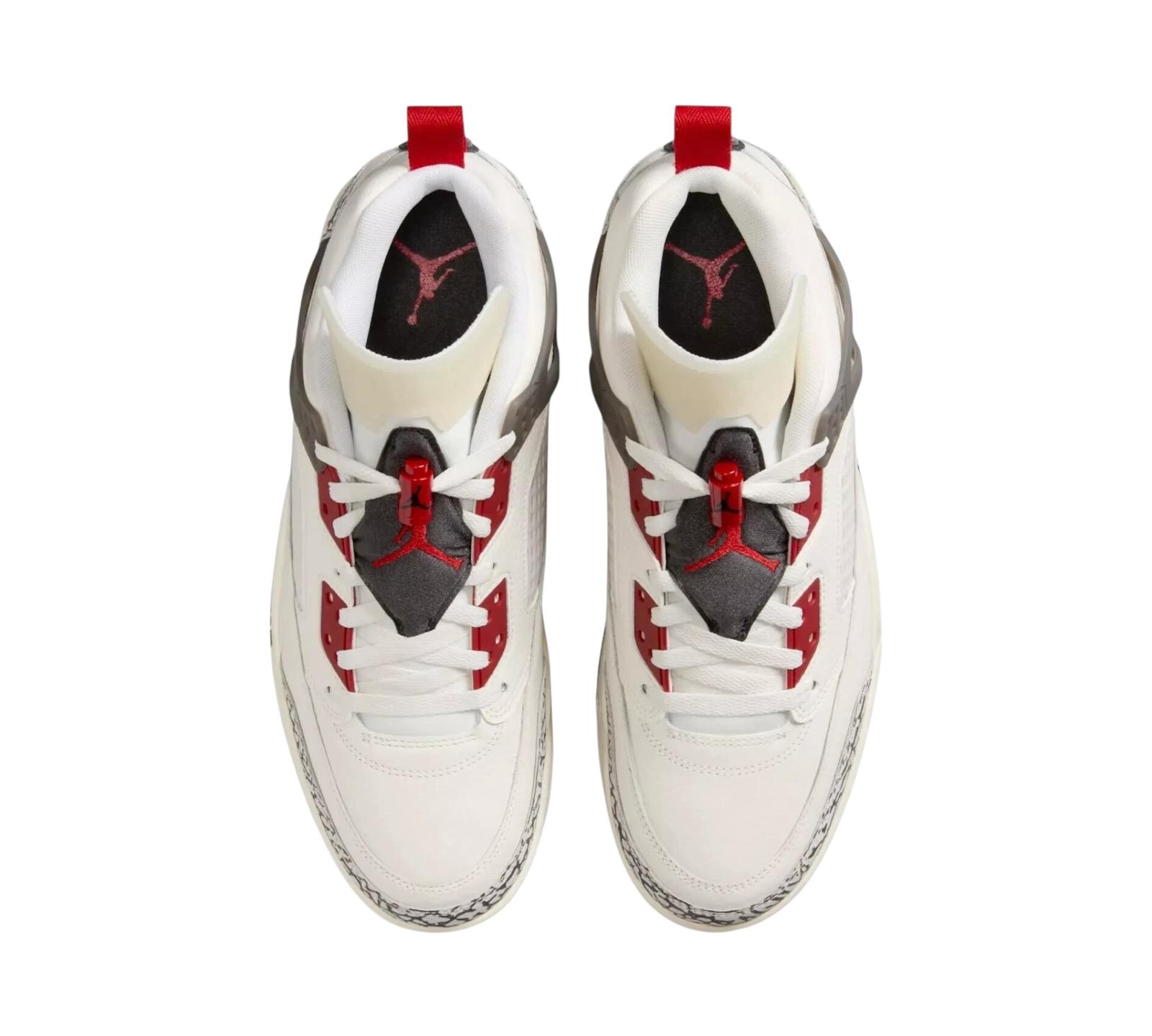 JORDAN SPIZIKE LOW SAIL ANTHRACITE COCONUT MILK VARSITY RED