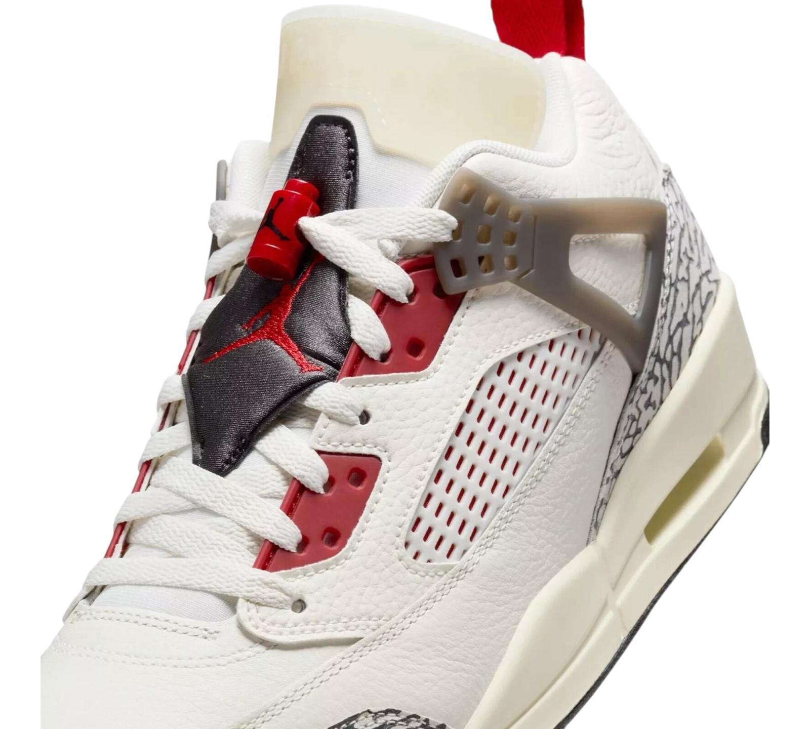 JORDAN SPIZIKE LOW SAIL ANTHRACITE COCONUT MILK VARSITY RED