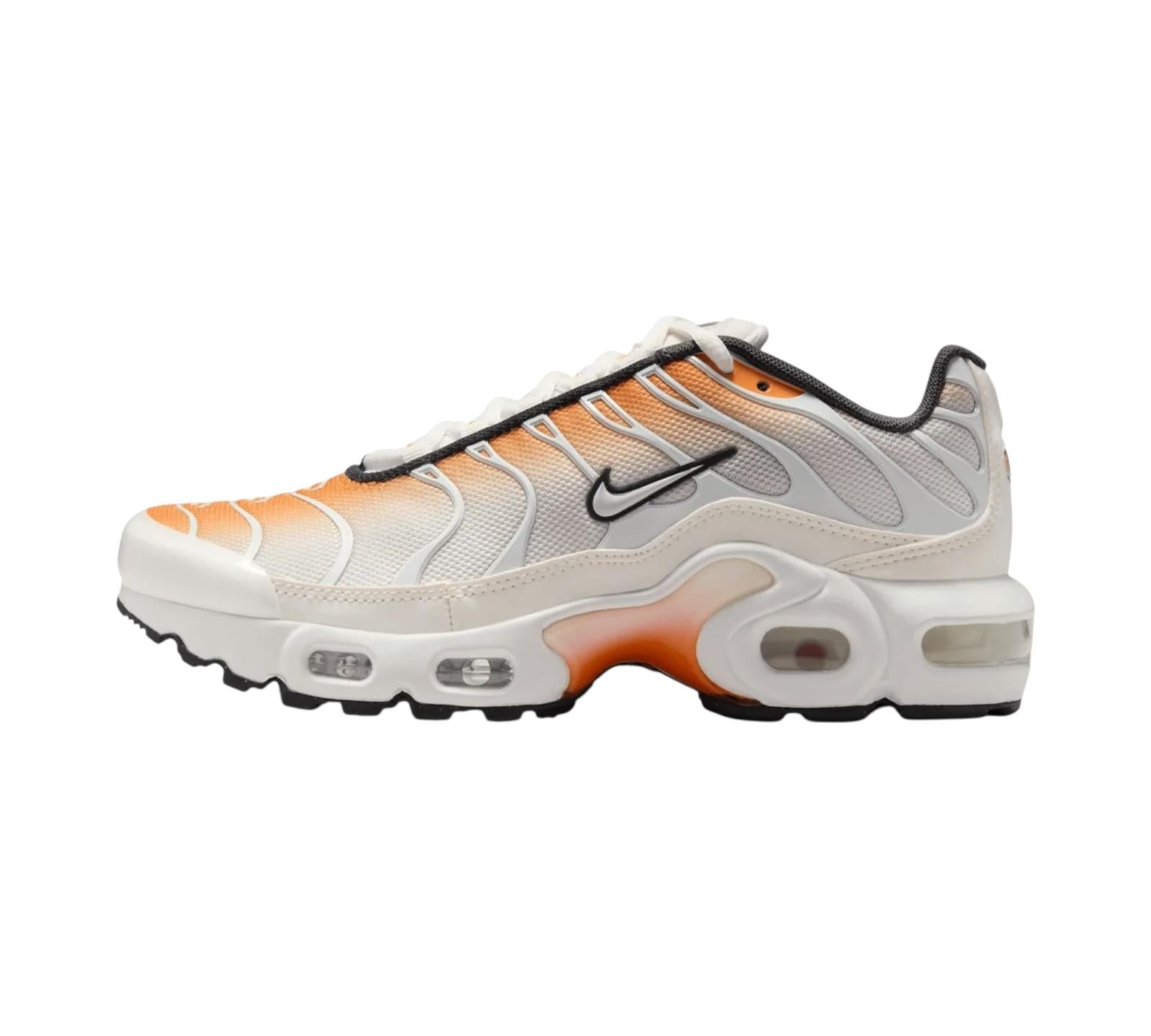 NIKE AIR MAX PLUS ORANGE PEEL SUMMIT WHITE ANTHRACITE VAST GREY