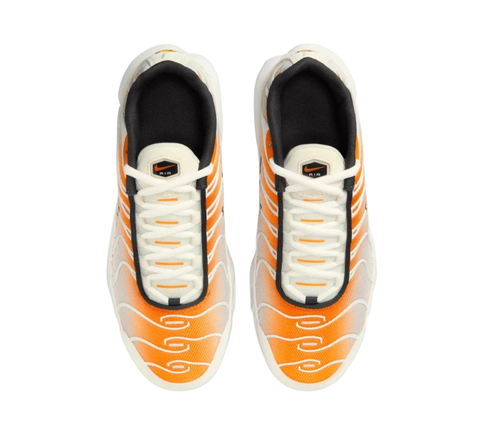 NIKE AIR MAX PLUS ORANGE PEEL SUMMIT WHITE ANTHRACITE VAST GREY