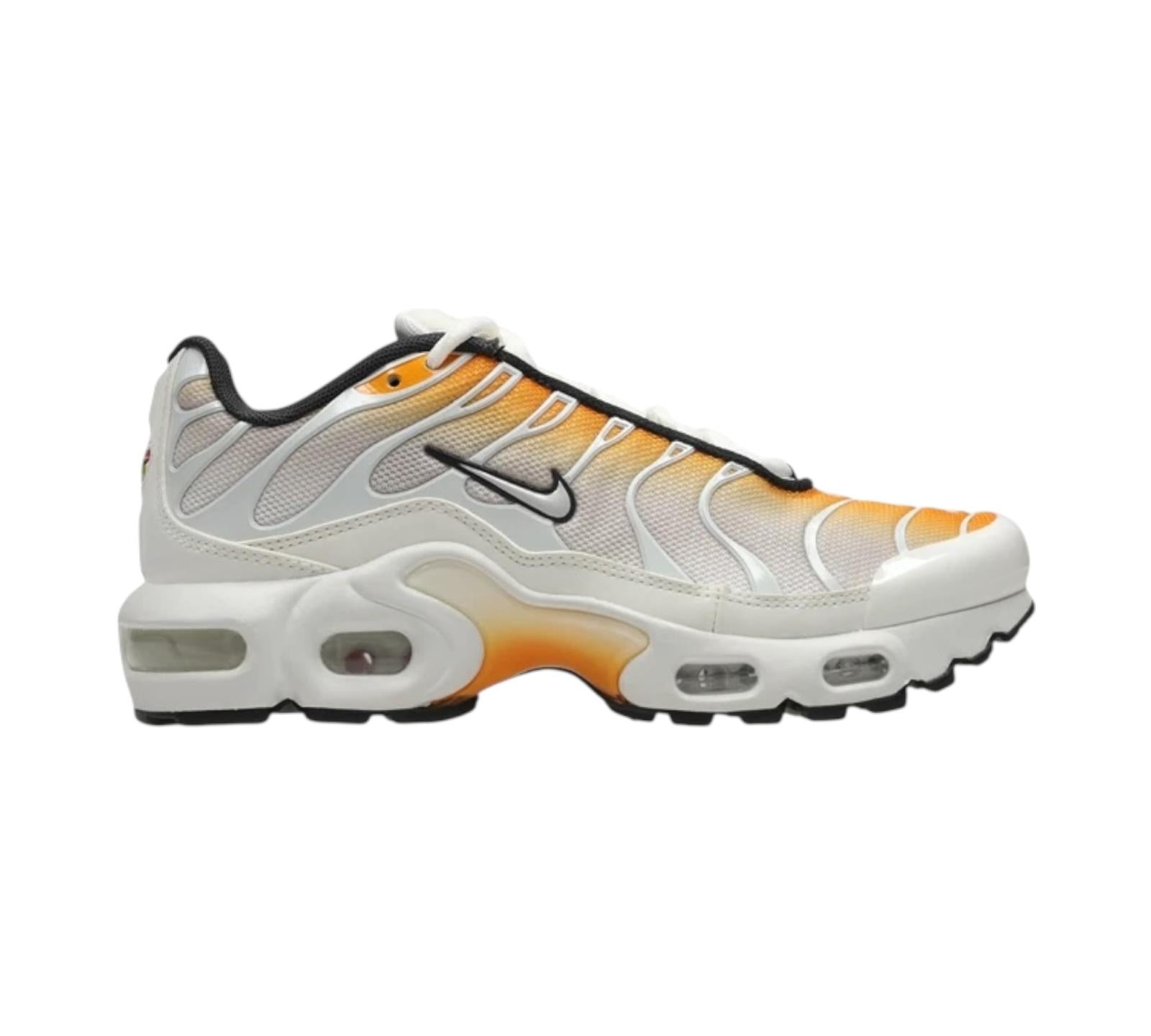 NIKE AIR MAX PLUS ORANGE PEEL SUMMIT WHITE ANTHRACITE VAST GREY