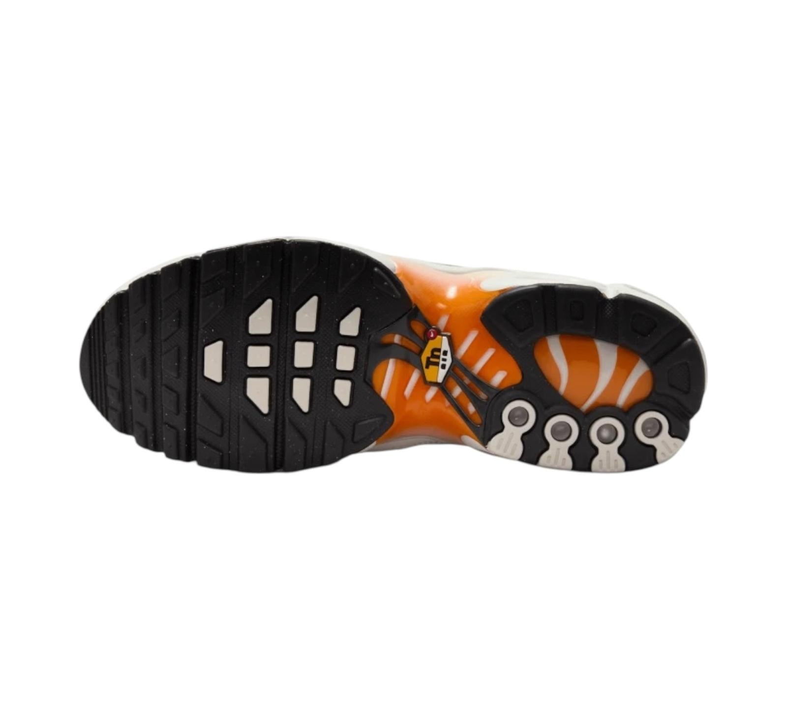NIKE AIR MAX PLUS ORANGE PEEL SUMMIT WHITE ANTHRACITE VAST GREY