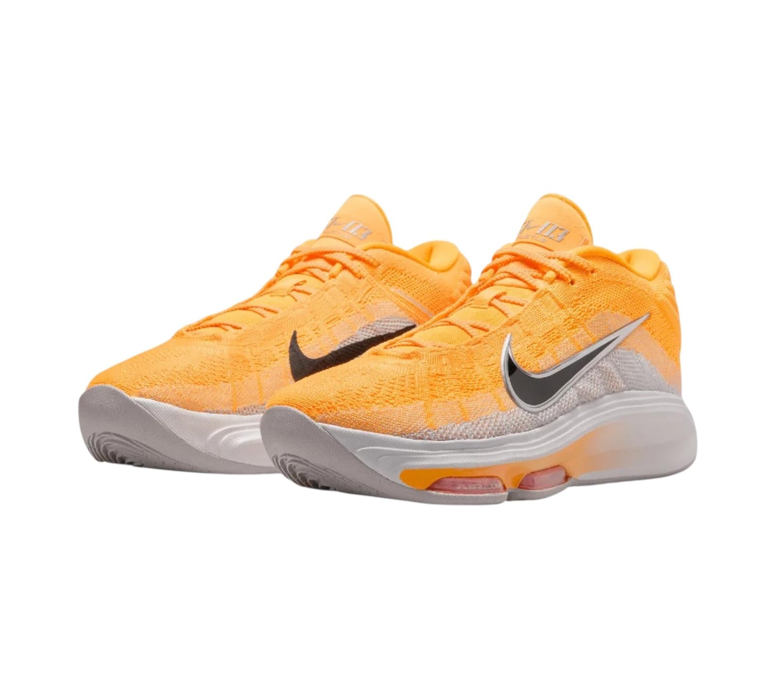 NIKE AIR ZOOM GT HUSTLE 3 LASER ORANGE METALLIC SILVER