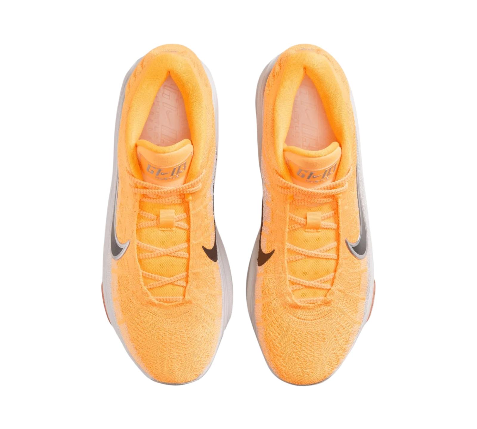 NIKE AIR ZOOM GT HUSTLE 3 LASER ORANGE METALLIC SILVER