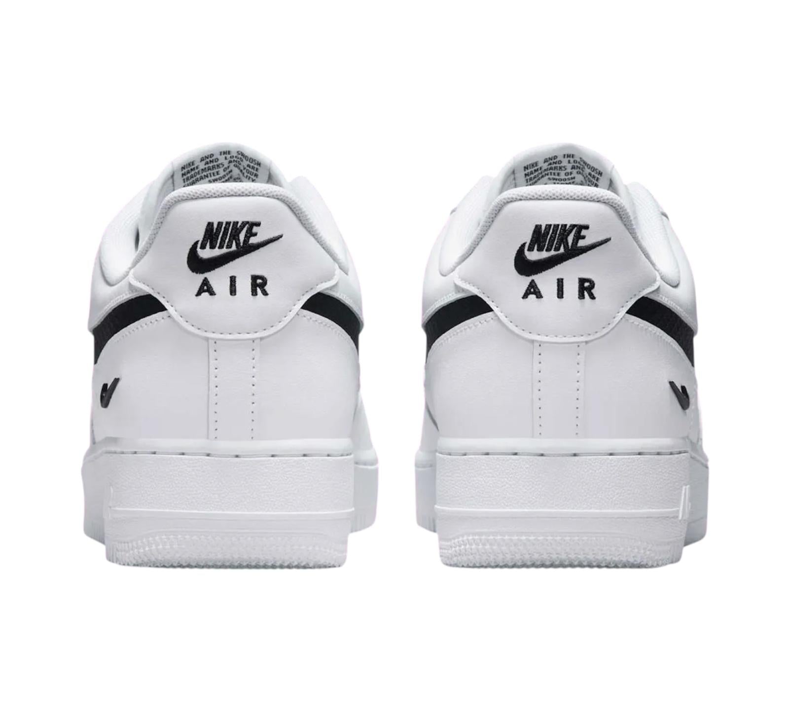 NIKE AIR FORCE 1 LOW SE NYLON SWOOSH WHITE BLACK