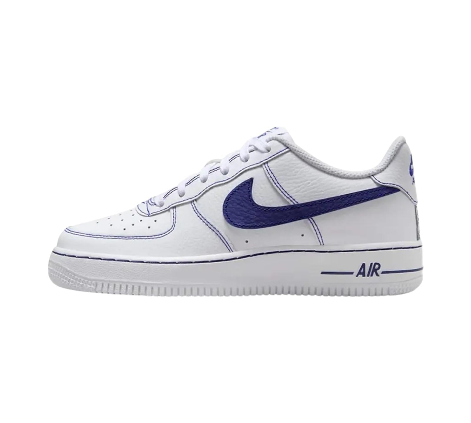 NIKE AIR FORCE 1 LV8 GS WHITE DEEP ROYAL BLUE