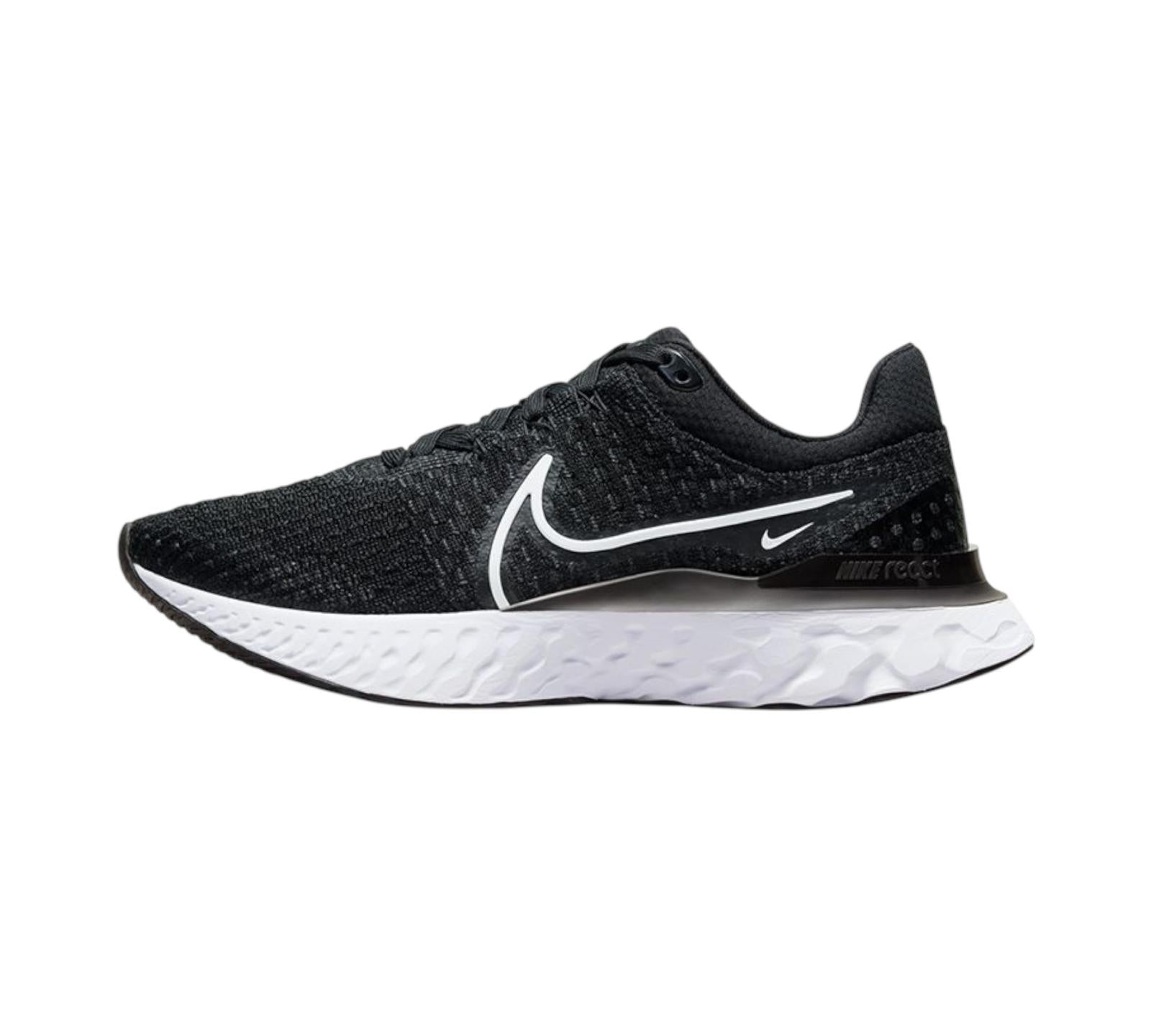 M NIKE REACT INFINITY RUN FLYKNIT 3 BLACK WHITE