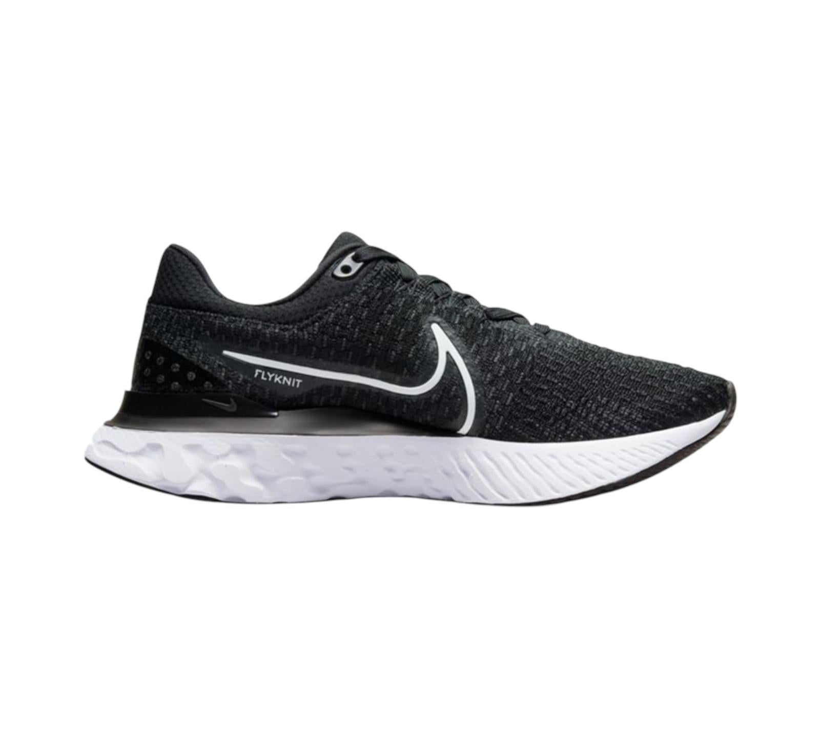 M NIKE REACT INFINITY RUN FLYKNIT 3 BLACK WHITE