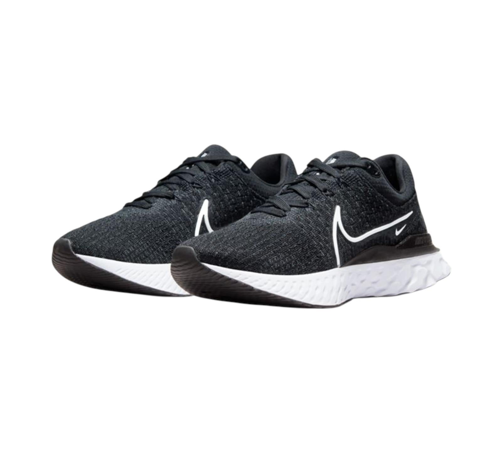 M NIKE REACT INFINITY RUN FLYKNIT 3 BLACK WHITE
