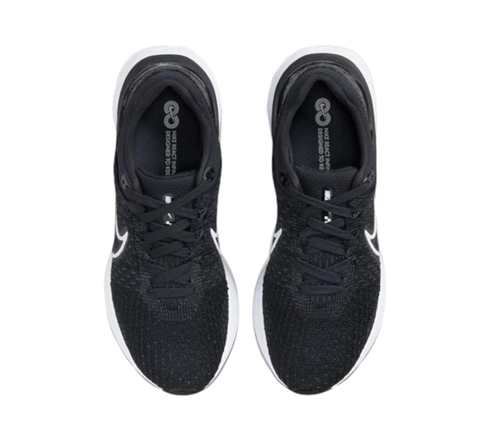 M NIKE REACT INFINITY RUN FLYKNIT 3 BLACK WHITE