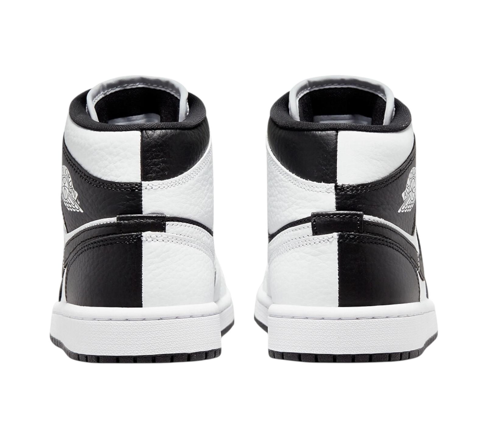 JORDAN 1 MID SPLIT BLACK WHITE