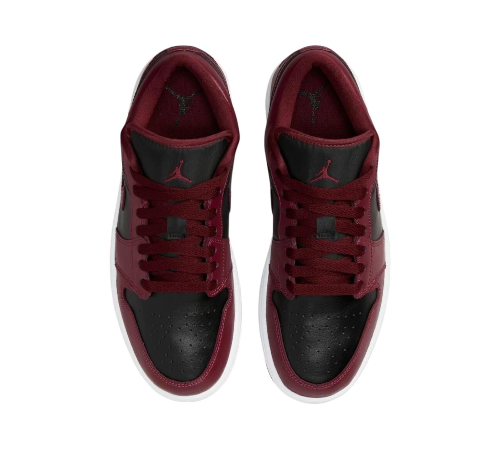 JORDAN 1 LOW BLACK DARK BEETROOT