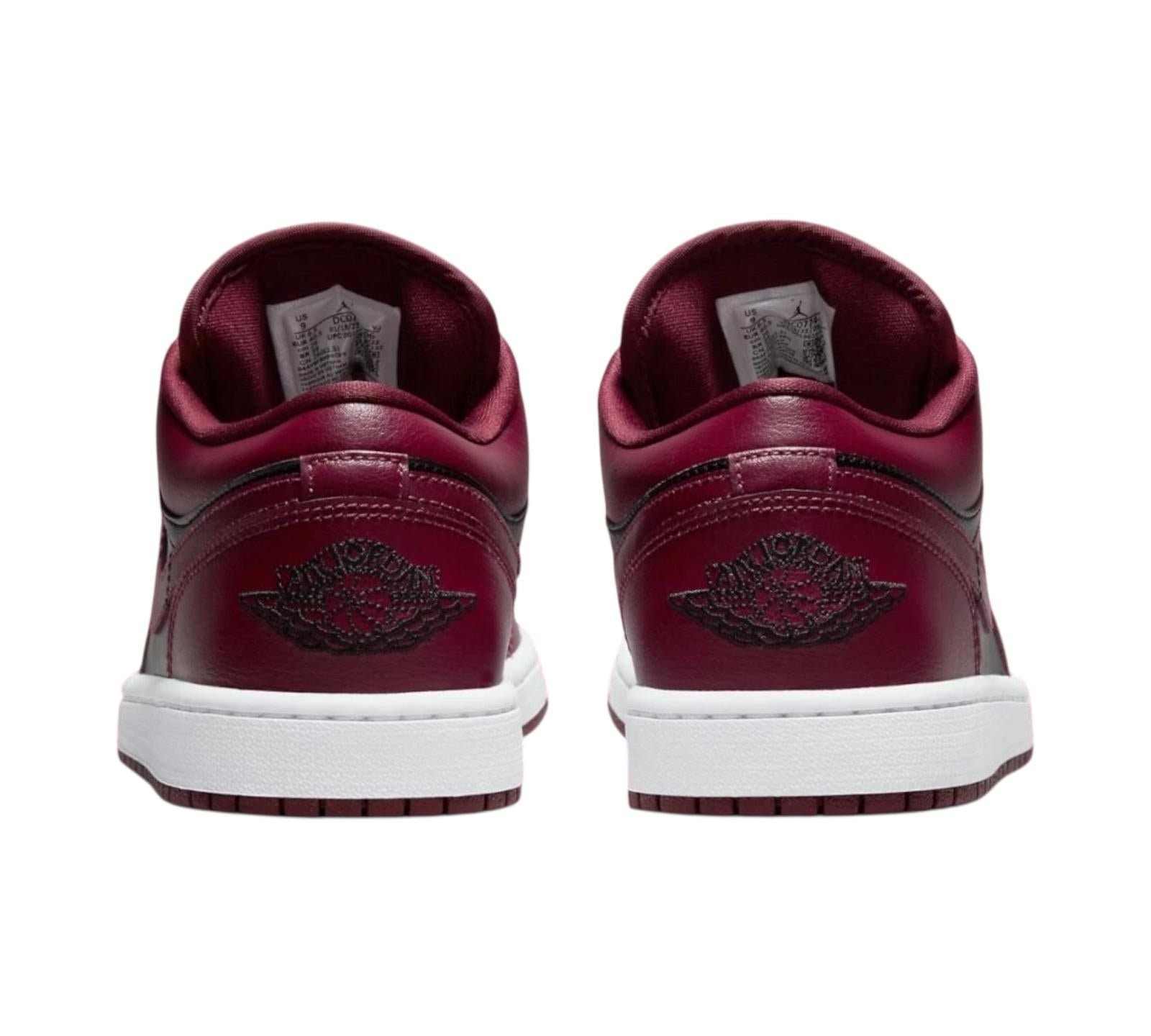 JORDAN 1 LOW BLACK DARK BEETROOT