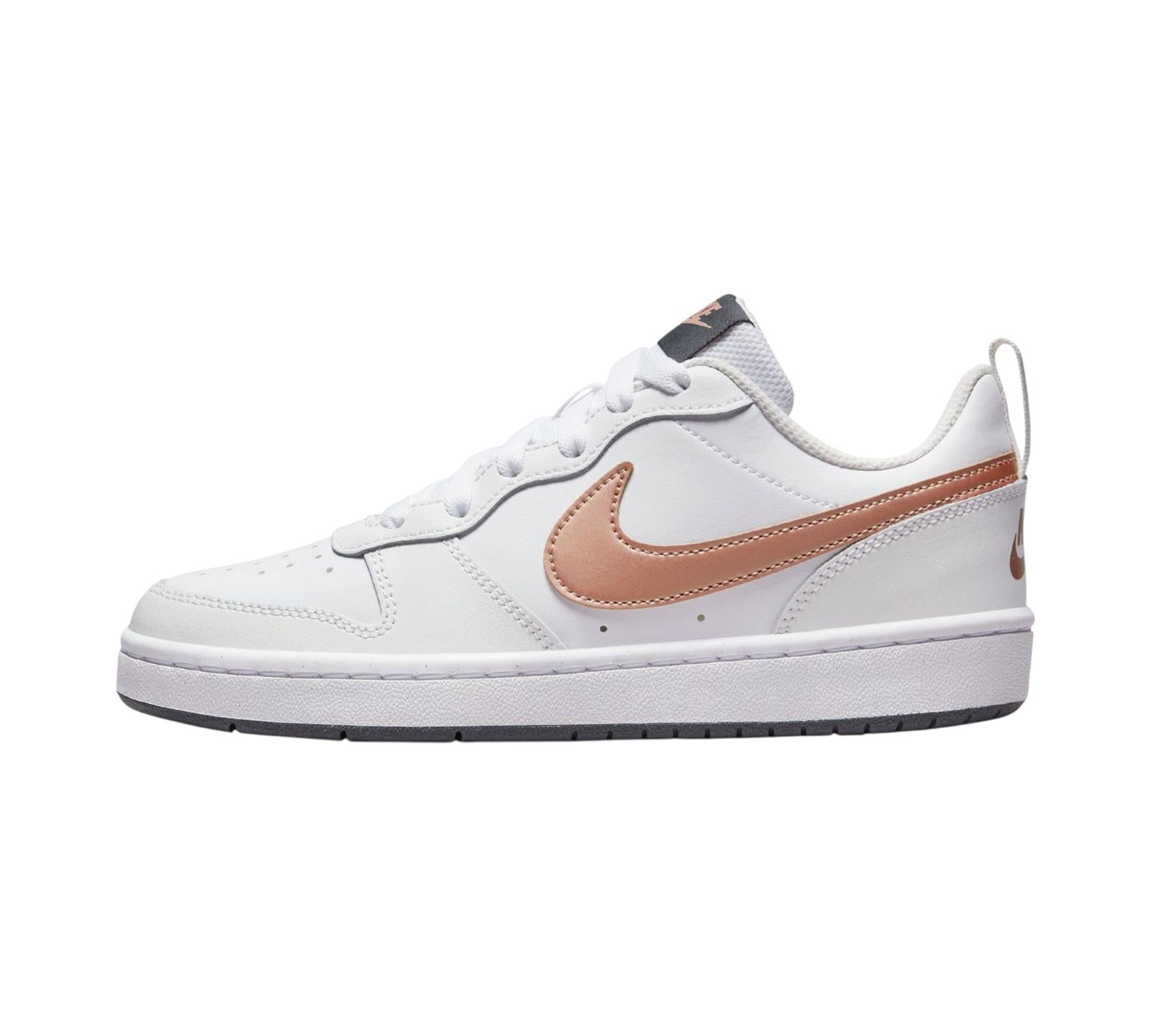 NIKE COURT BOROUGH LOW 2 WHITE METALLIC RED BRONZE