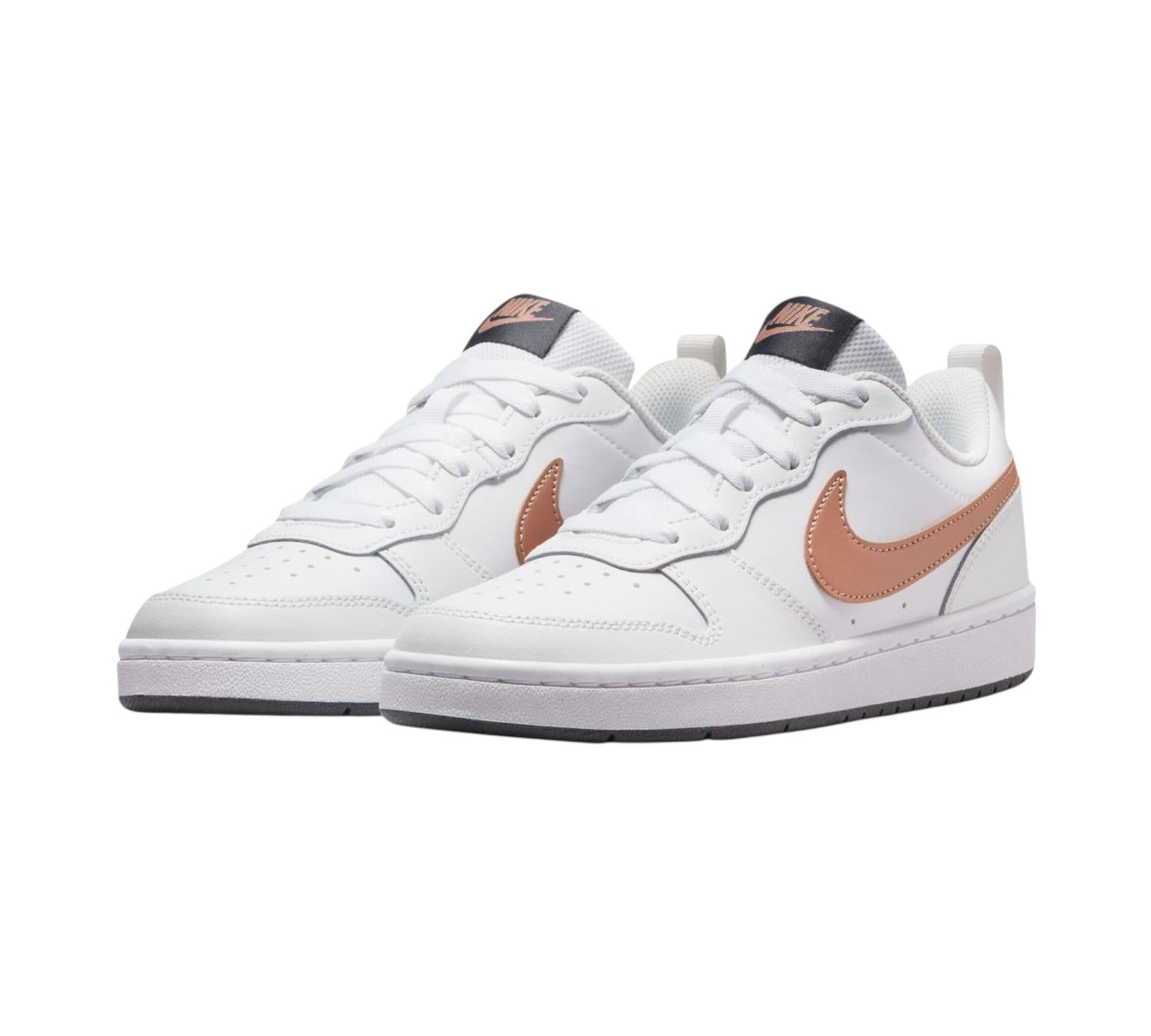 NIKE COURT BOROUGH LOW 2 WHITE METALLIC RED BRONZE