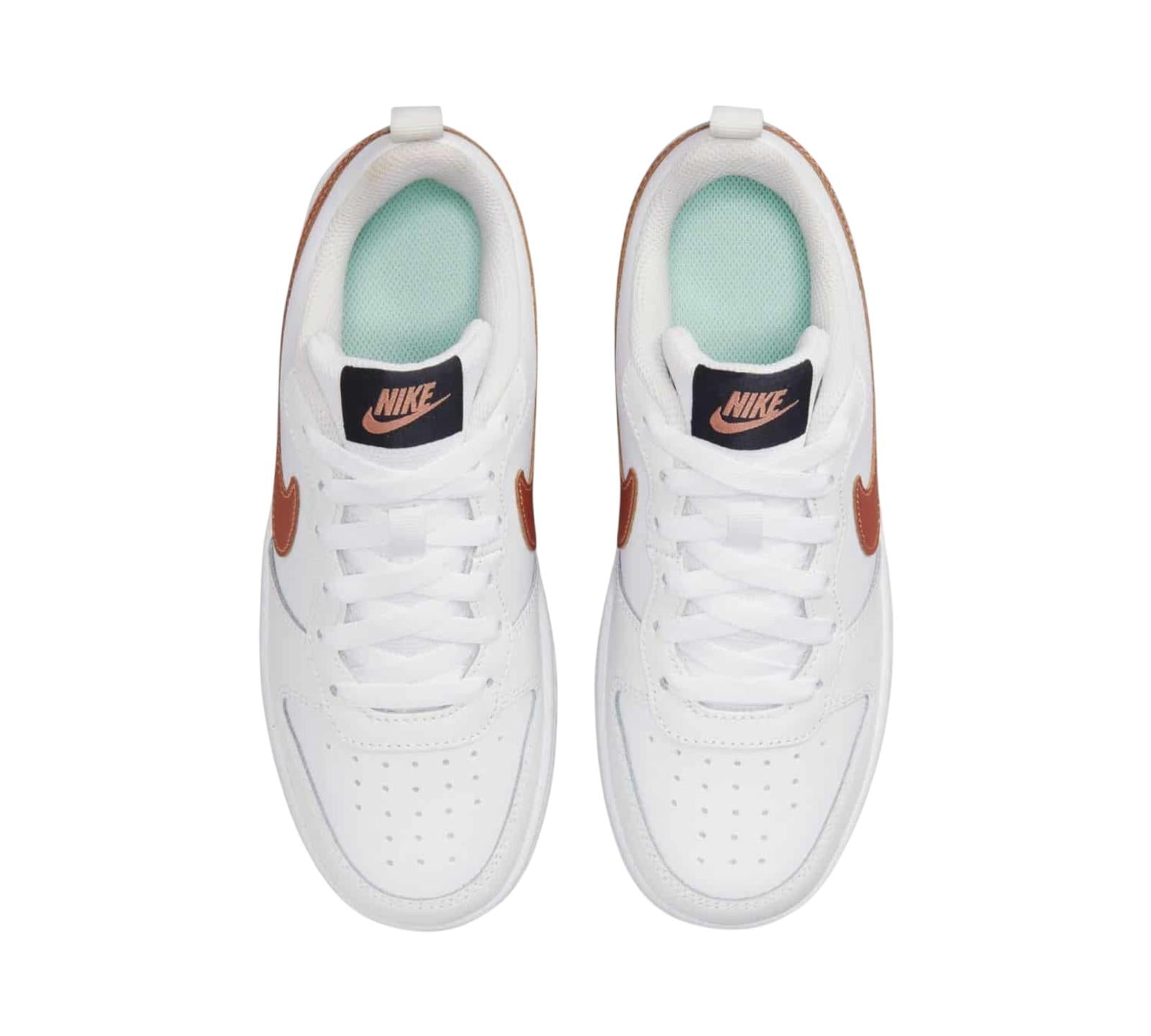 NIKE COURT BOROUGH LOW 2 WHITE METALLIC RED BRONZE