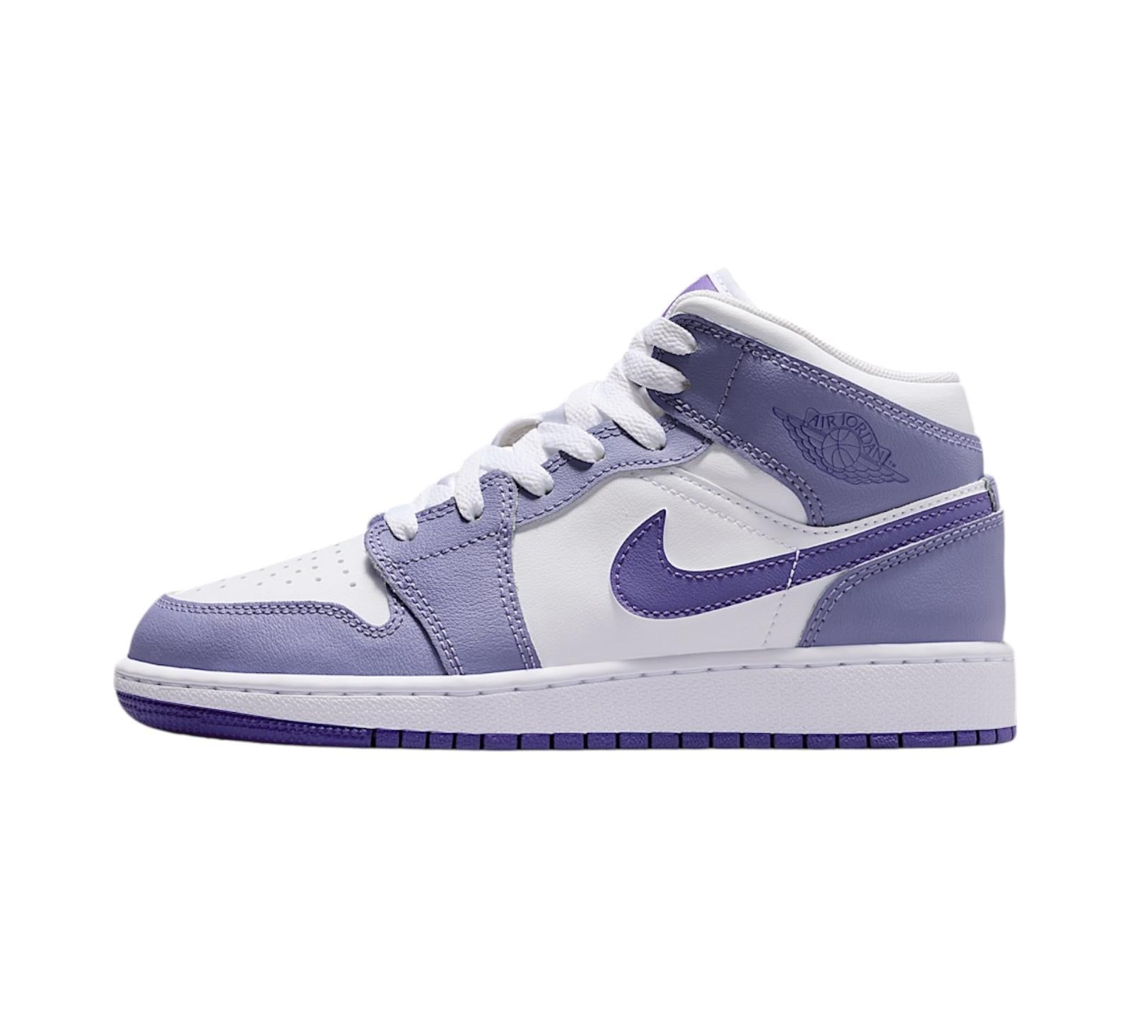 JORDAN 1 MID DUSTY AMETHYST WHITE COURT PURPLE