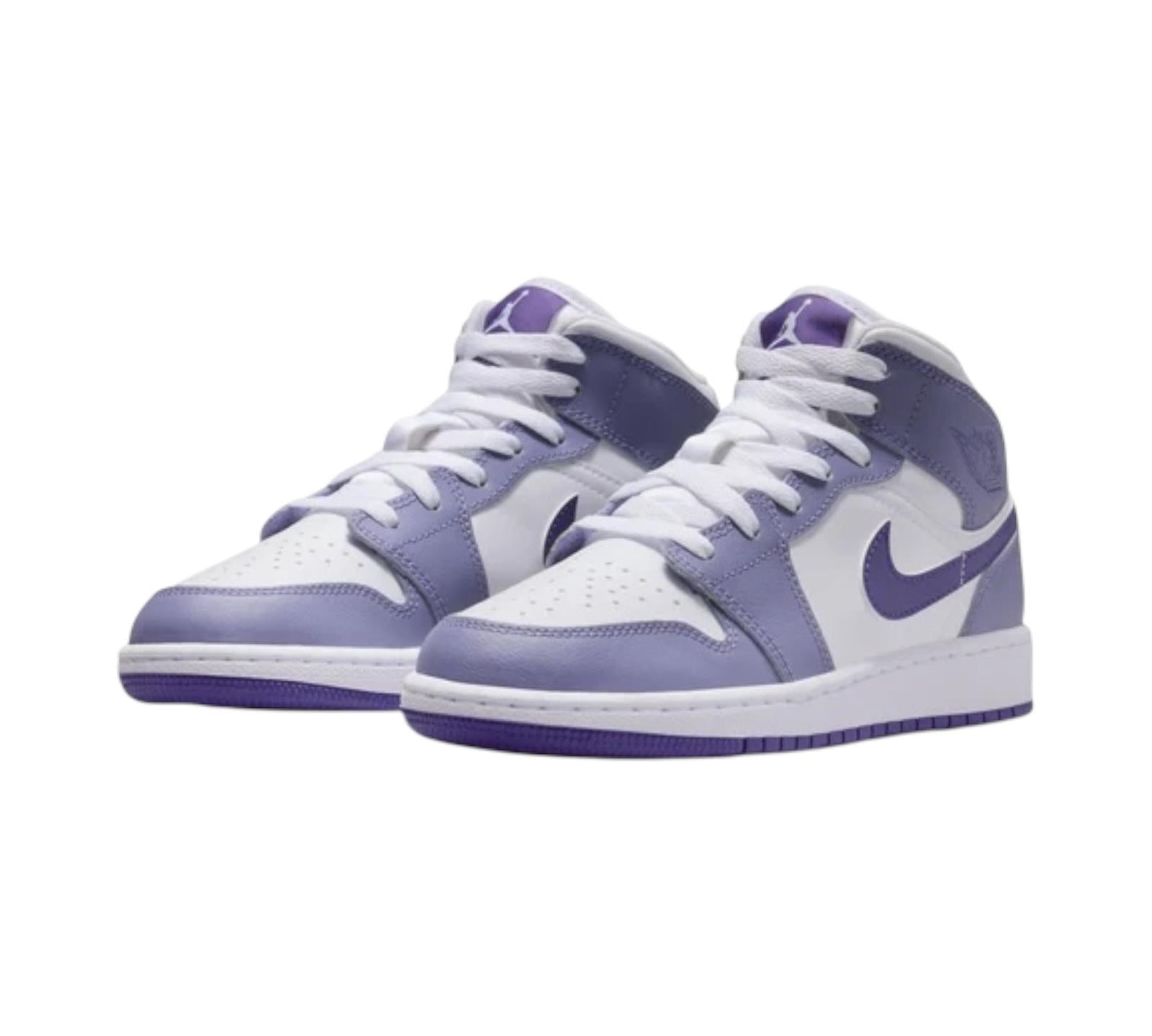 JORDAN 1 MID DUSTY AMETHYST WHITE COURT PURPLE