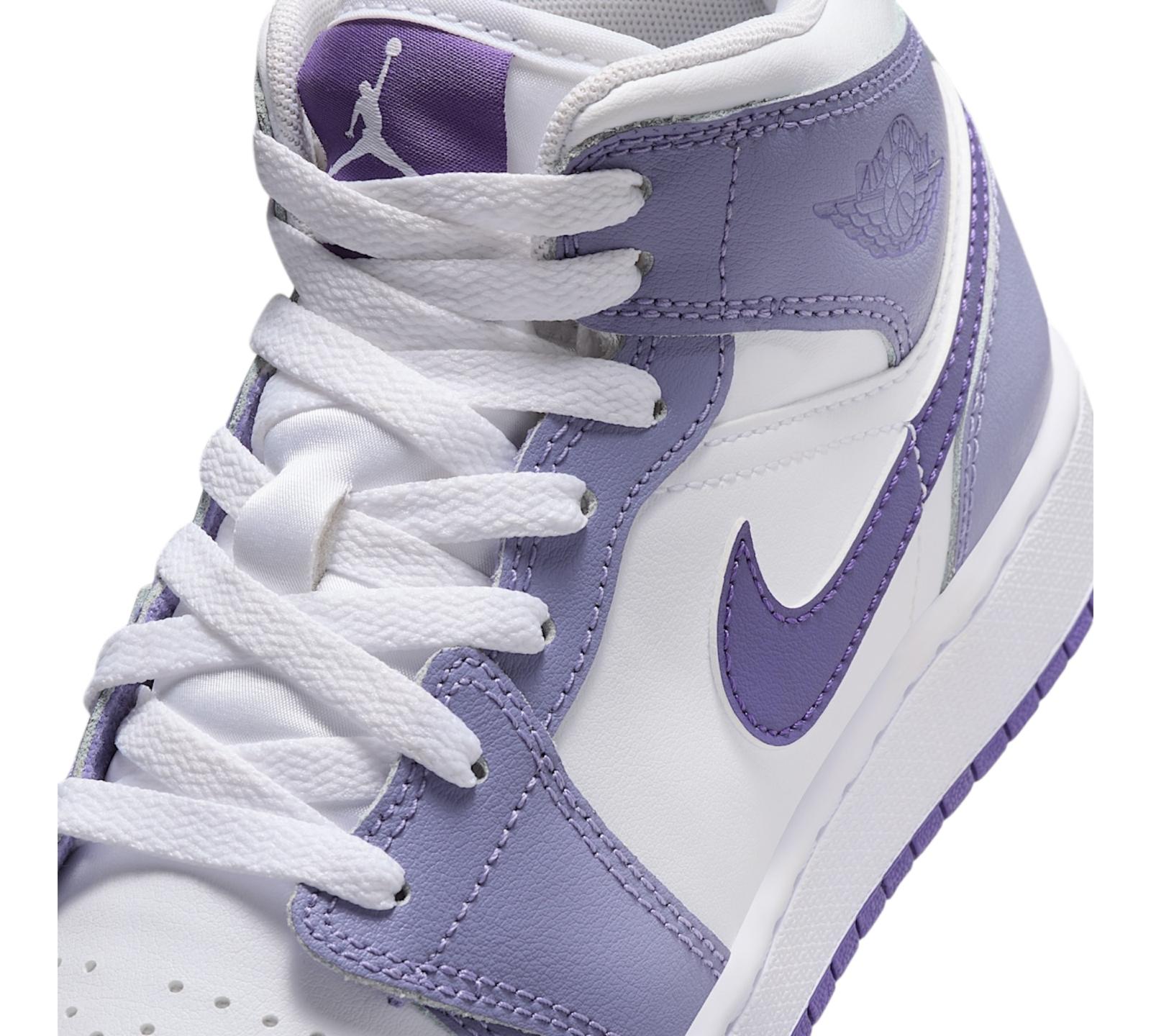 JORDAN 1 MID DUSTY AMETHYST WHITE COURT PURPLE