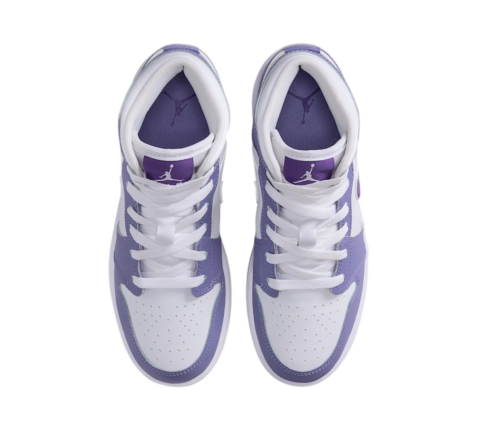 JORDAN 1 MID DUSTY AMETHYST WHITE COURT PURPLE