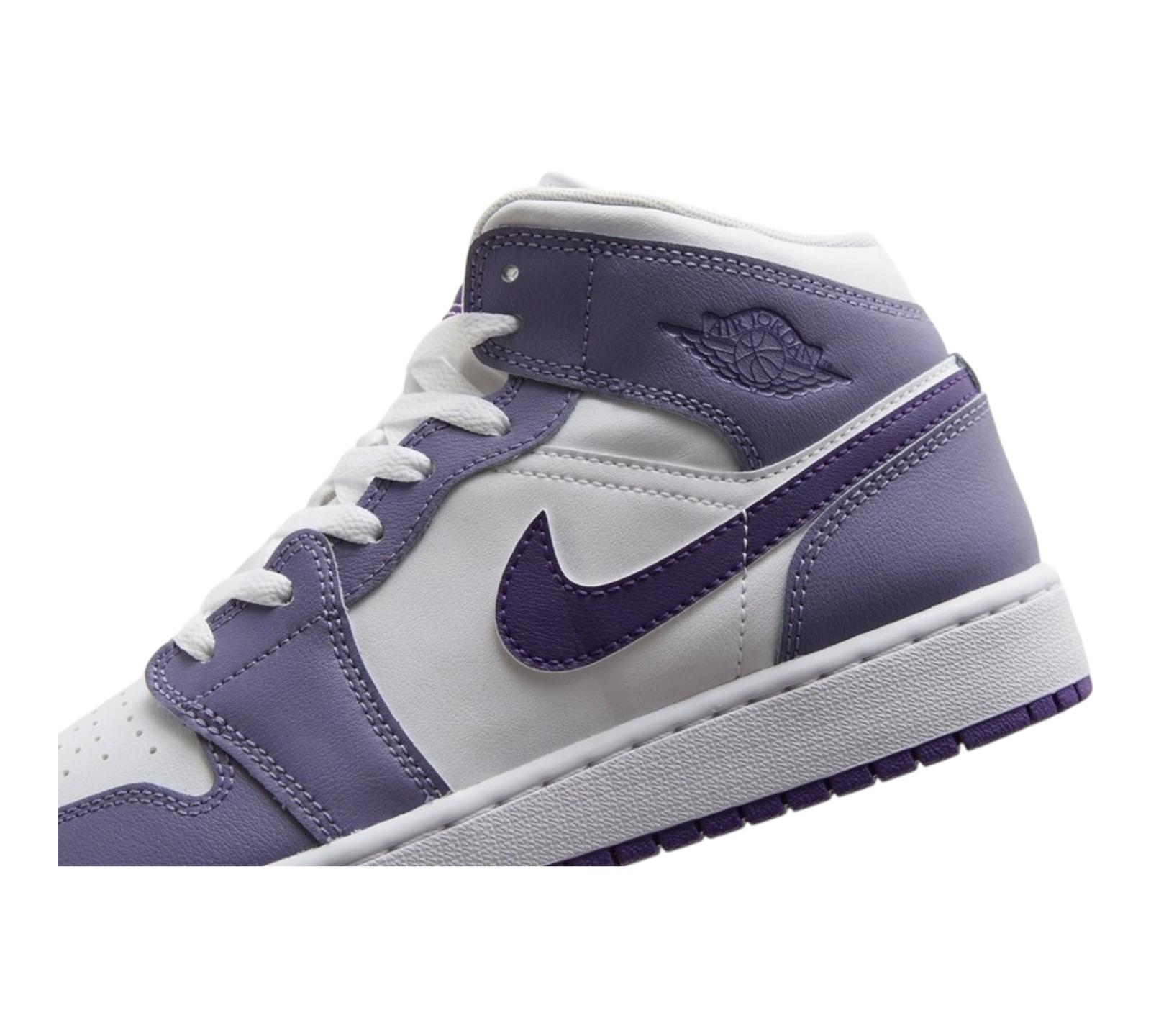 JORDAN 1 MID DUSTY AMETHYST WHITE COURT PURPLE