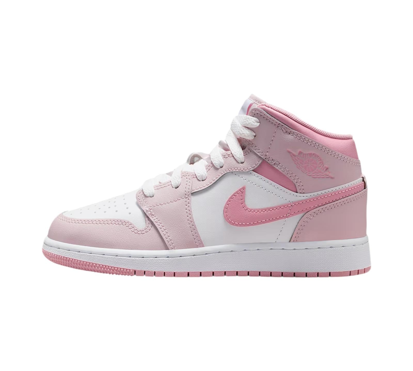 JORDAN 1 MID PEARL PINK WHITE