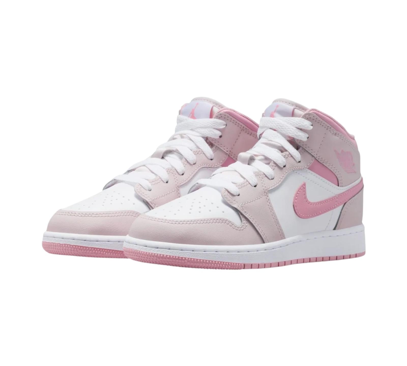 JORDAN 1 MID PEARL PINK WHITE