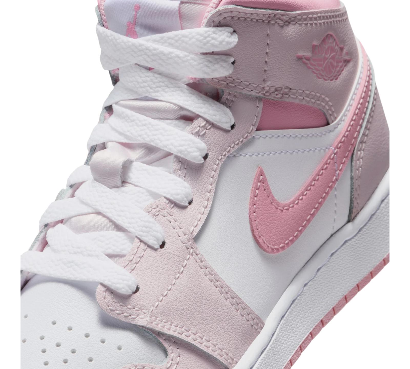 JORDAN 1 MID PEARL PINK WHITE