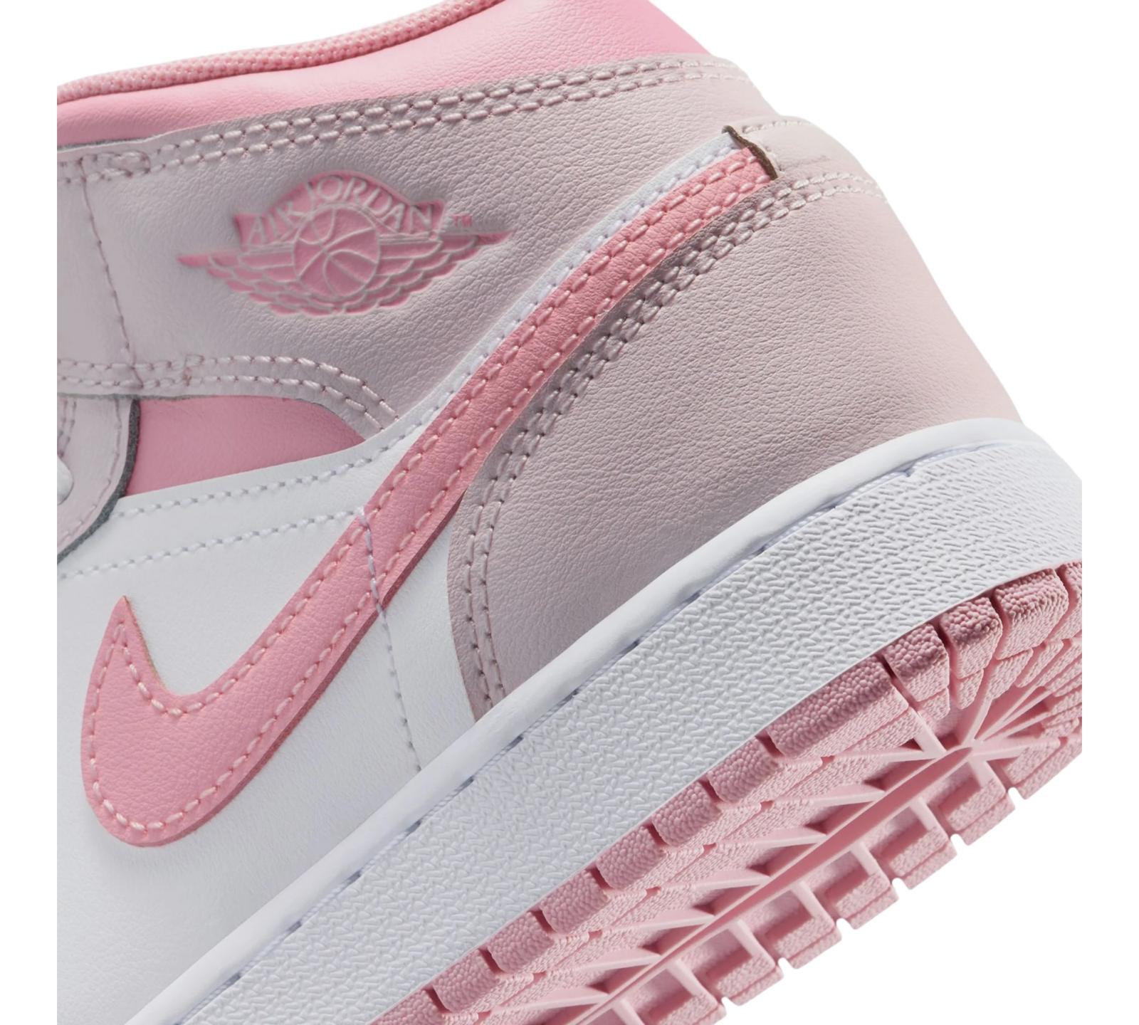 JORDAN 1 MID PEARL PINK WHITE