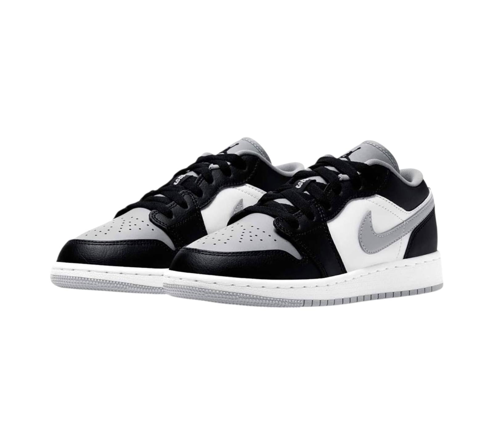 JORDAN 1 LOW BLACK WHITE GREY