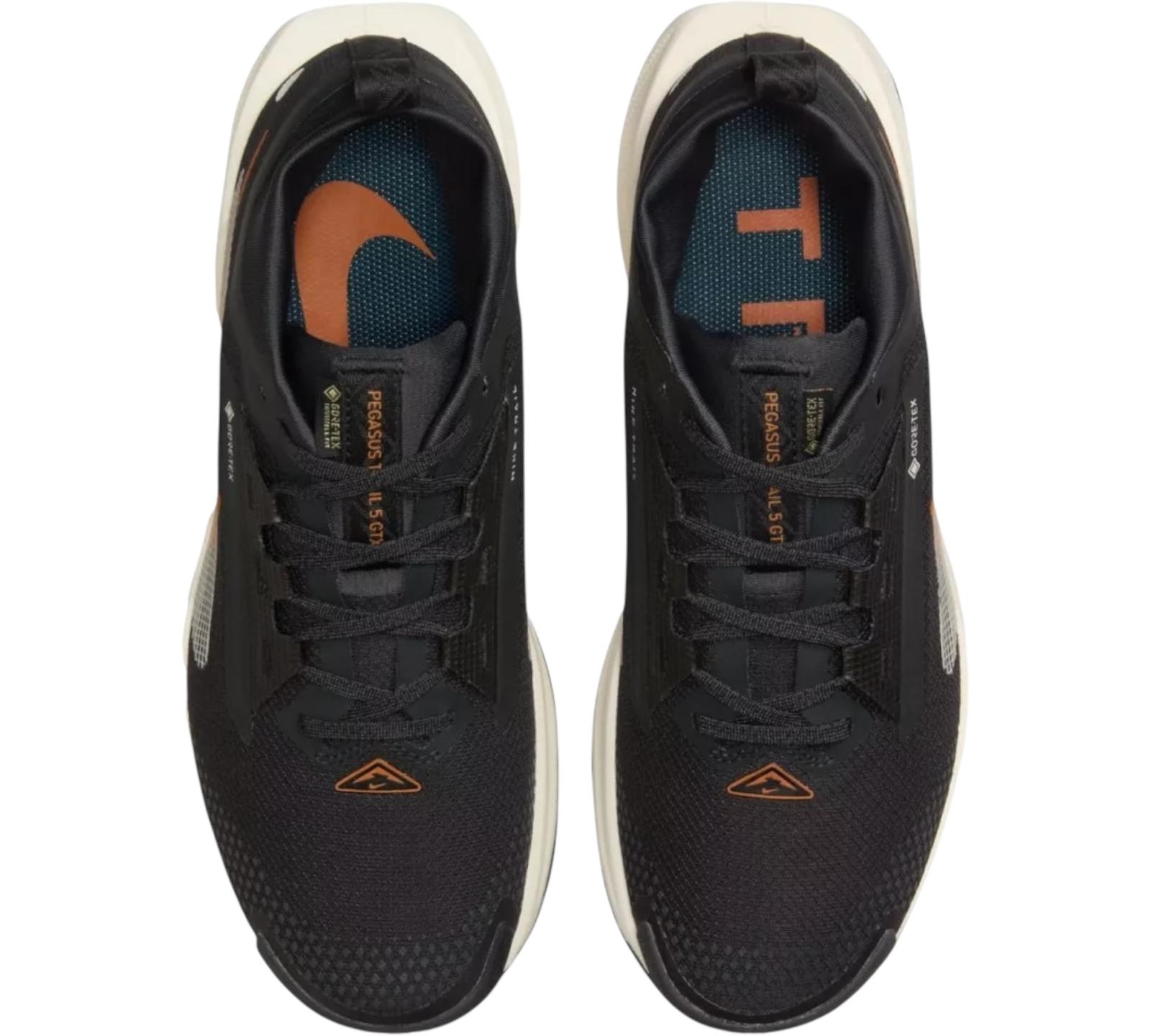 NIKE PEGASUS TRAIL 5 GORE-TEX OFF NOIR BLACK MONARCH PALE IVORY