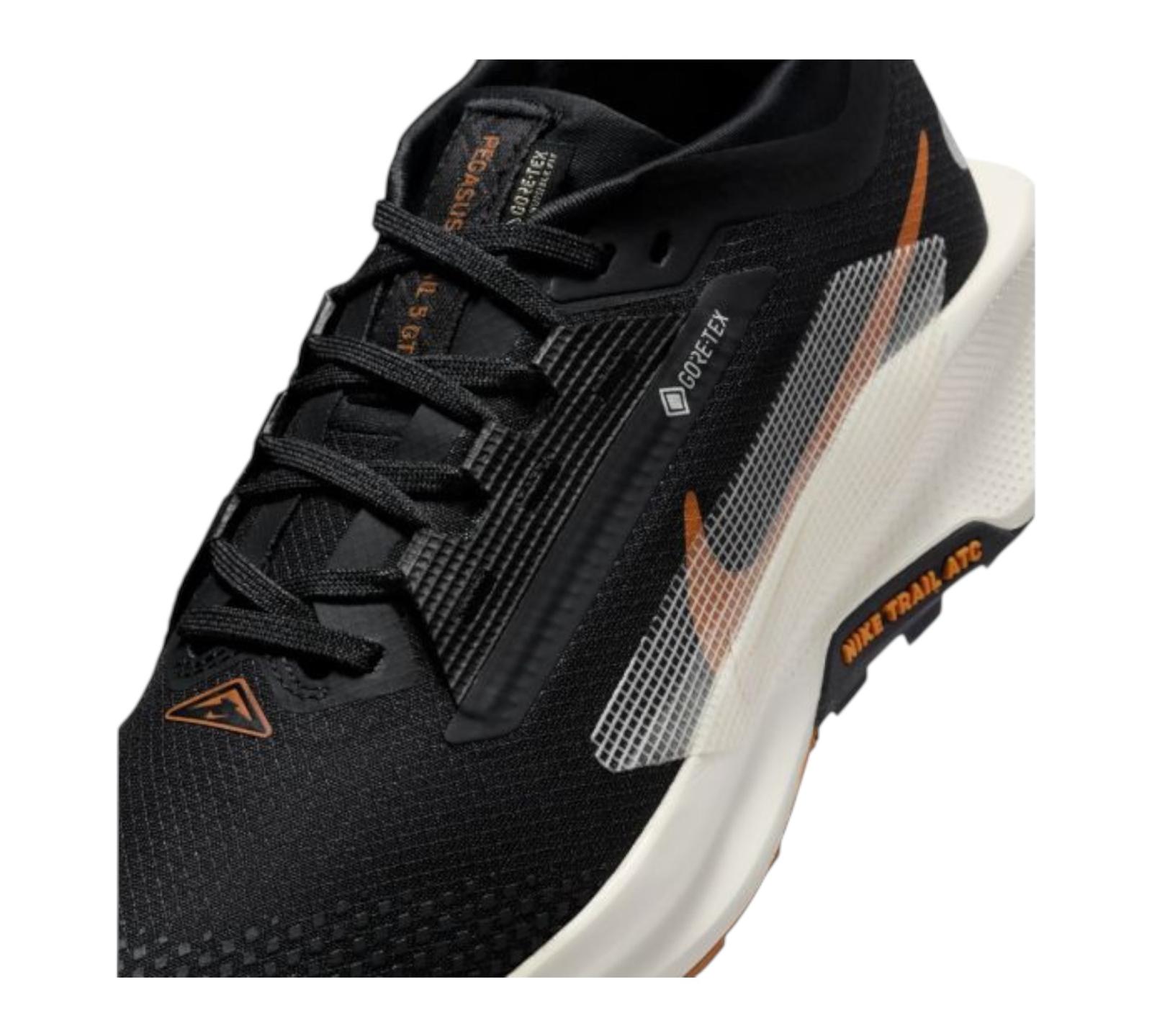 NIKE PEGASUS TRAIL 5 GORE-TEX OFF NOIR BLACK MONARCH PALE IVORY
