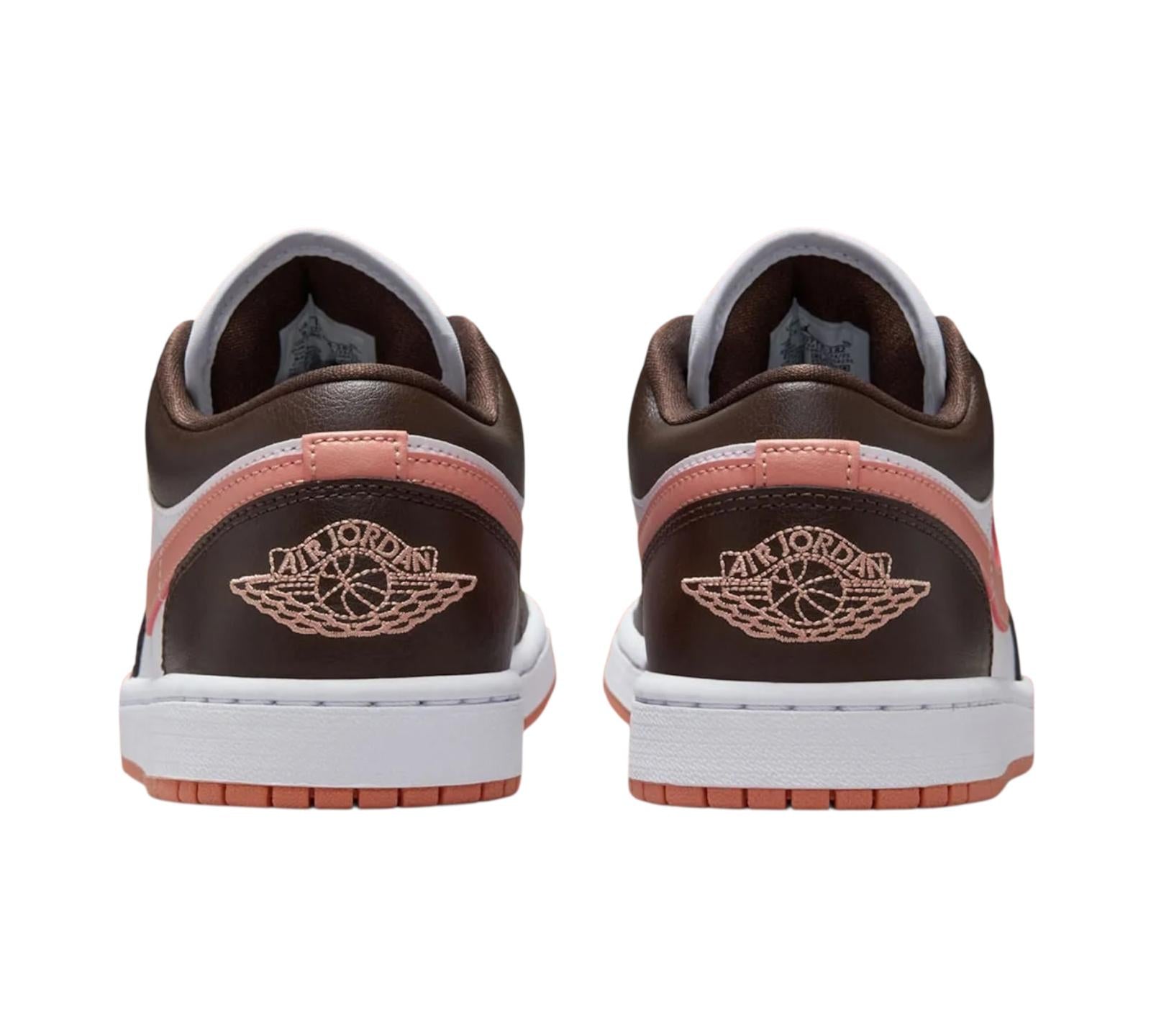 JORDAN 1 LOW WHITE BAROQUE BROWN LIGHT MADDER ROOT