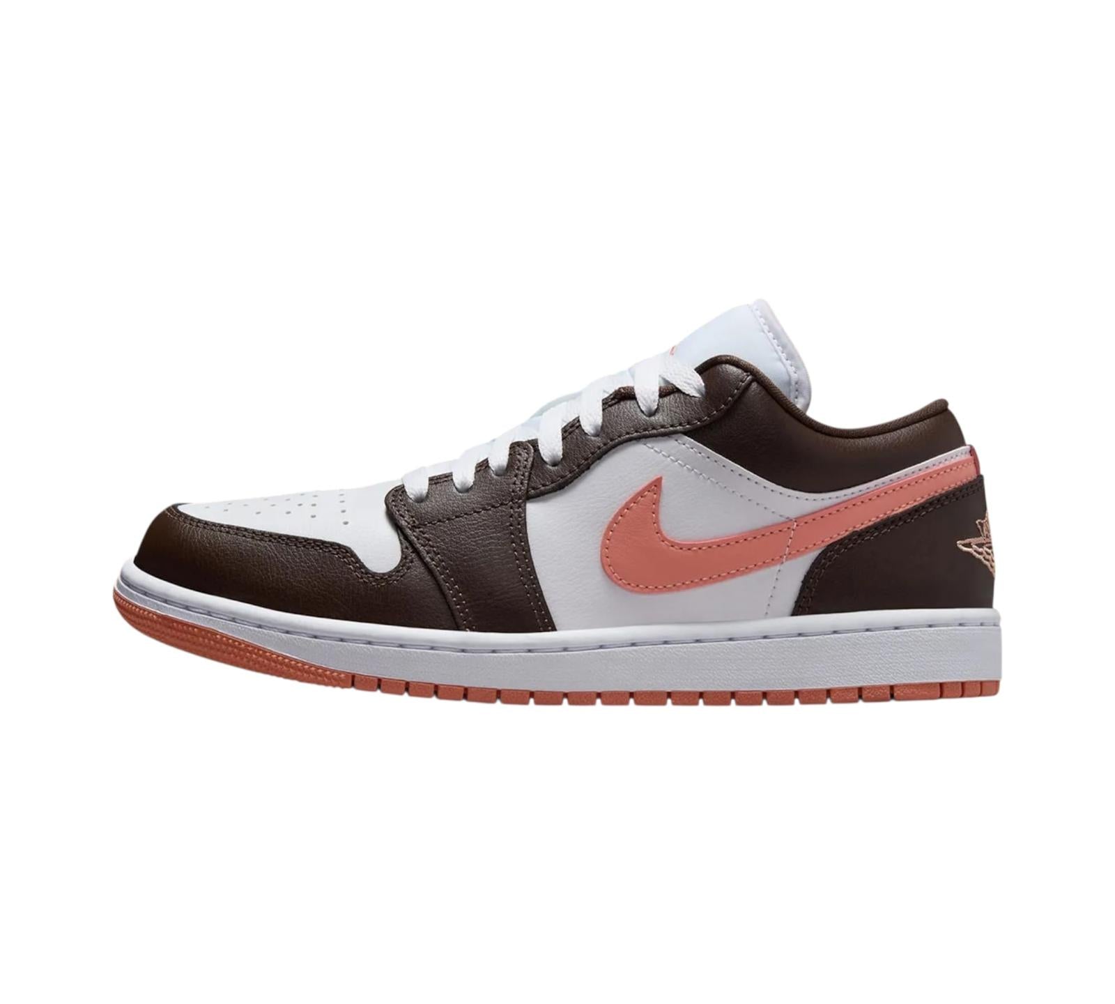 JORDAN 1 LOW WHITE BAROQUE BROWN LIGHT MADDER ROOT