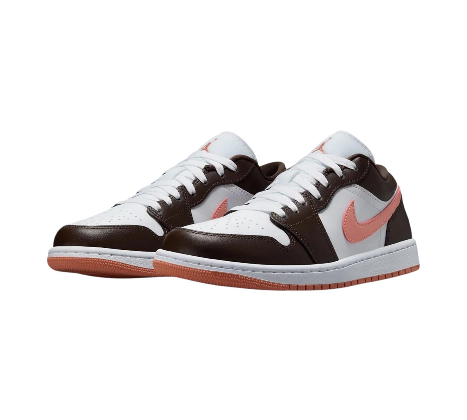 JORDAN 1 LOW WHITE BAROQUE BROWN LIGHT MADDER ROOT