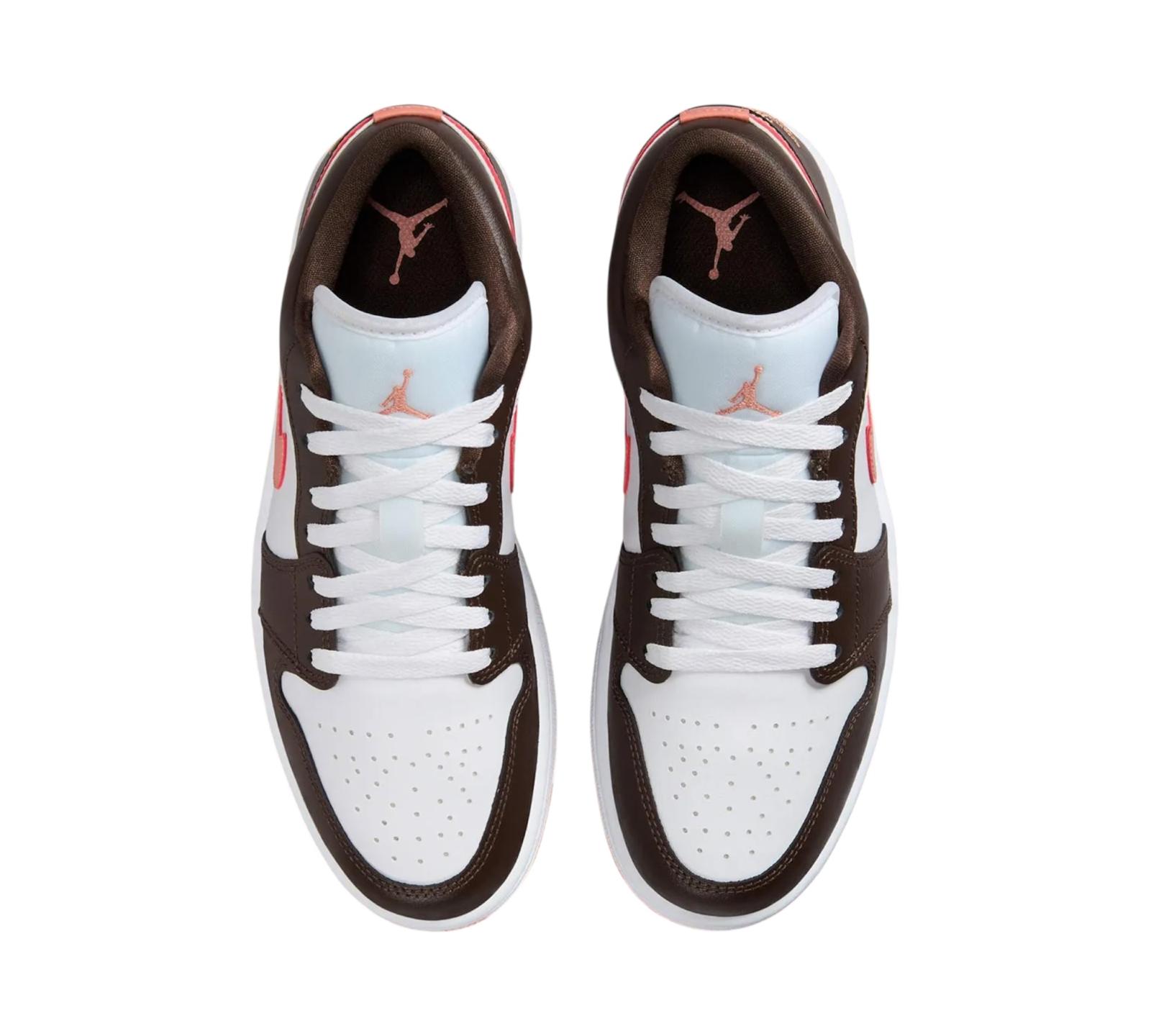JORDAN 1 LOW WHITE BAROQUE BROWN LIGHT MADDER ROOT