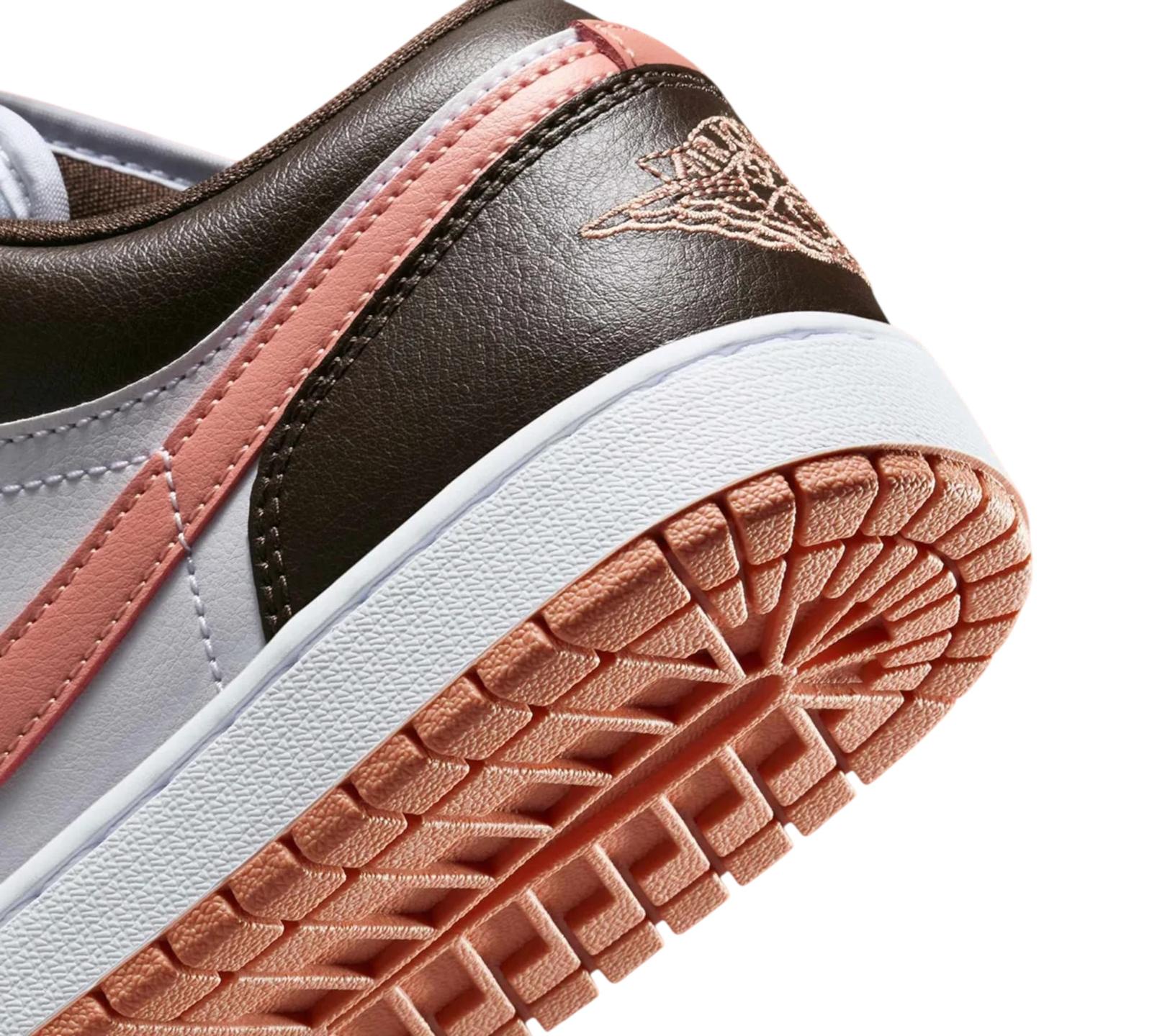 JORDAN 1 LOW WHITE BAROQUE BROWN LIGHT MADDER ROOT