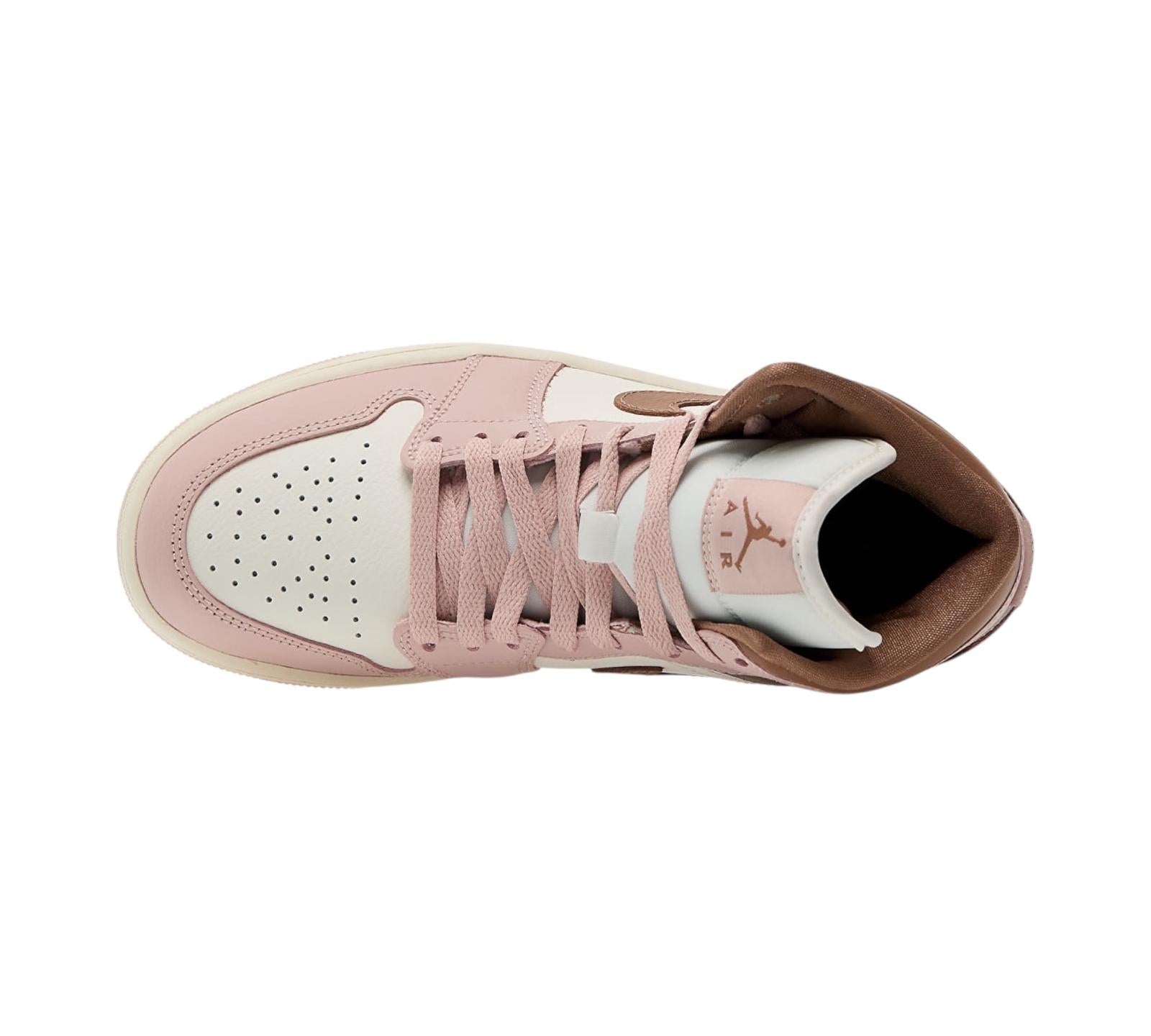 JORDAN 1 MID PINK OXFORD BROWN