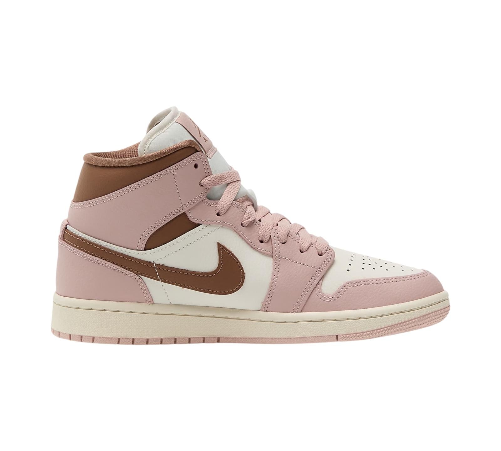 JORDAN 1 MID PINK OXFORD BROWN
