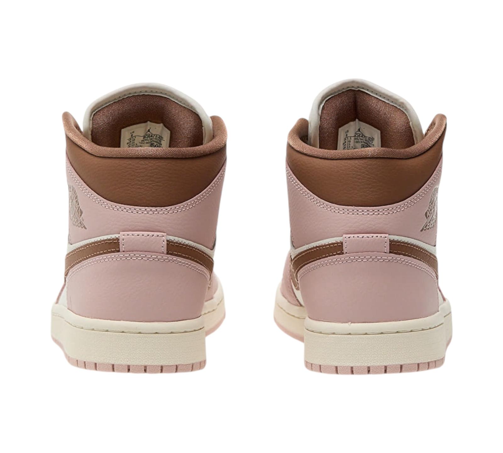 JORDAN 1 MID PINK OXFORD BROWN