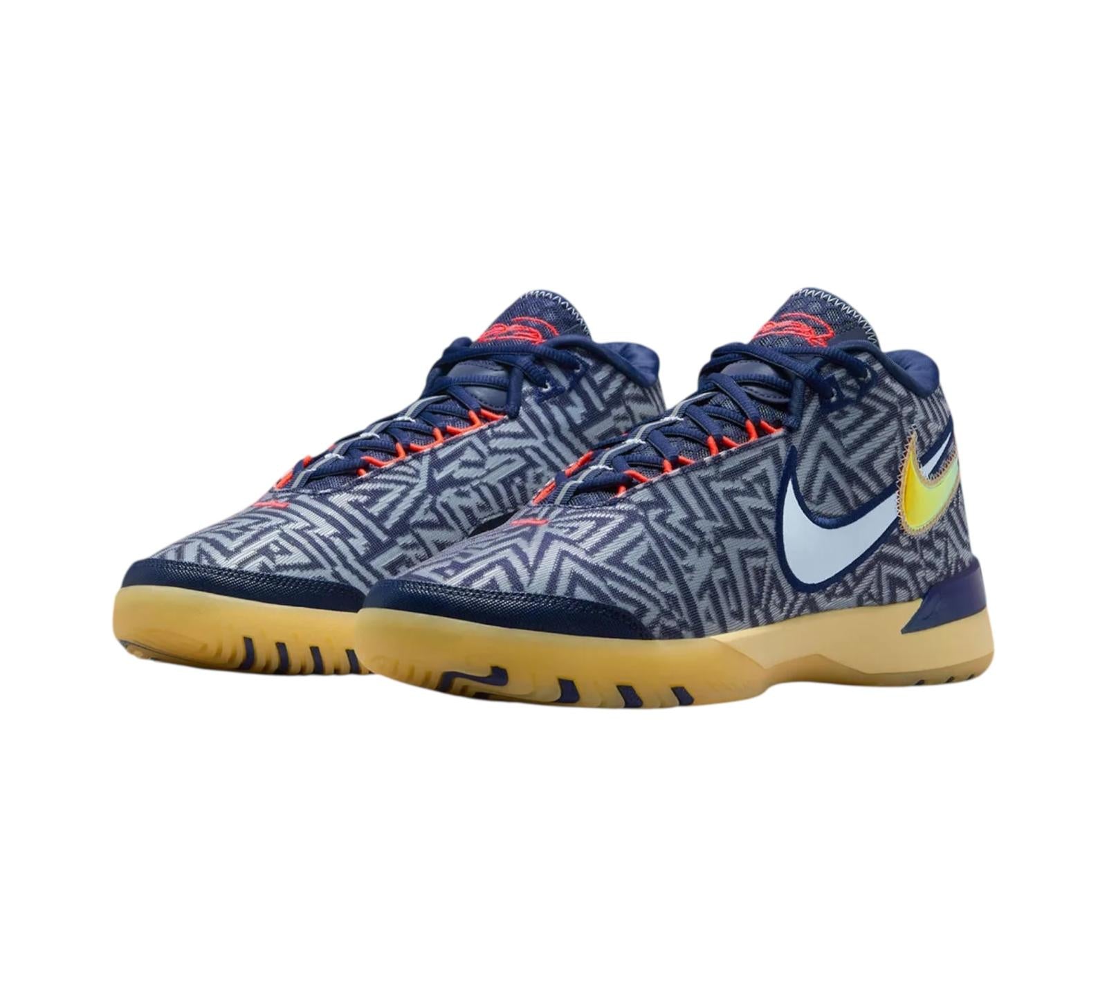 NIKE LEBRON NXXT GENISUS MIDNIGHT NAVY SOFT YELLOW BRIGHT CRIMSON LIGHT ARMORY