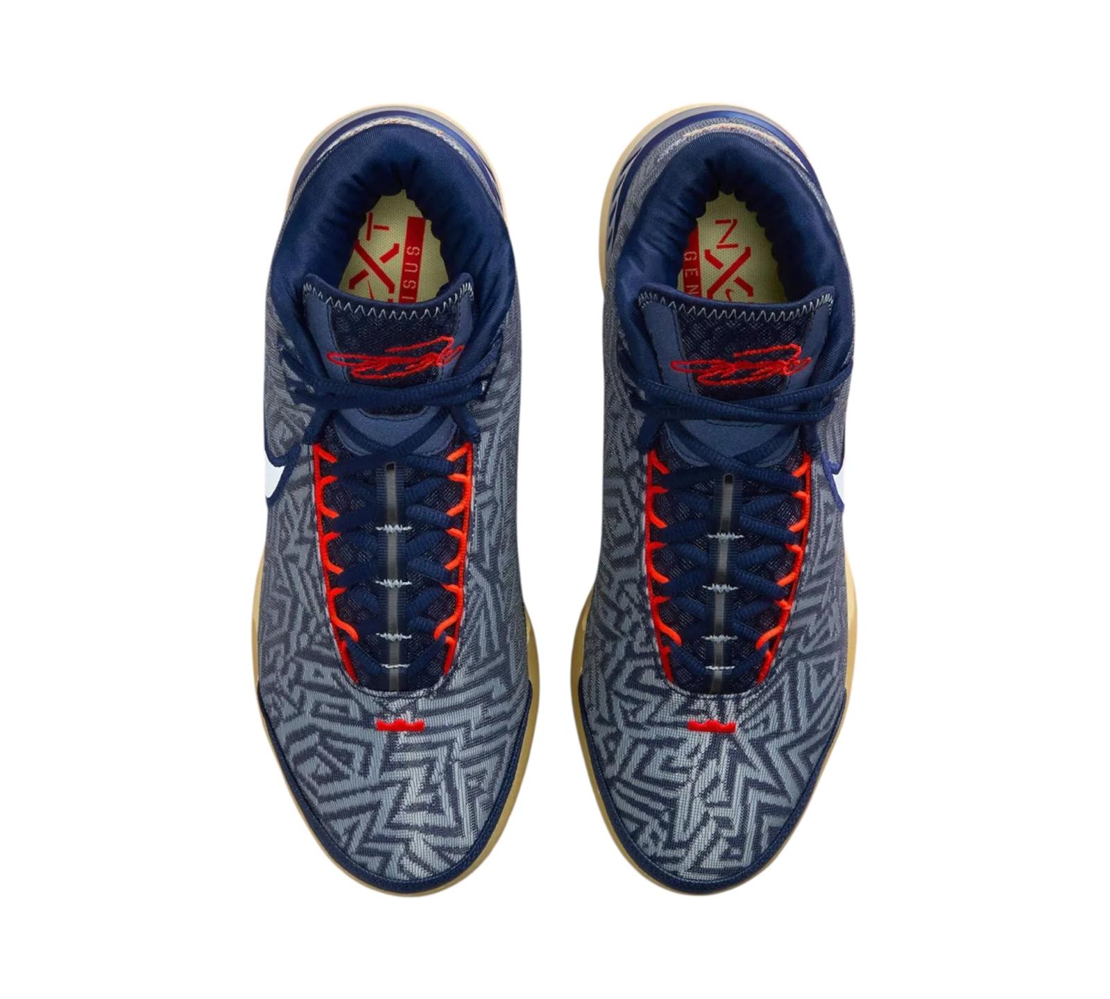 NIKE LEBRON NXXT GENISUS MIDNIGHT NAVY SOFT YELLOW BRIGHT CRIMSON LIGHT ARMORY