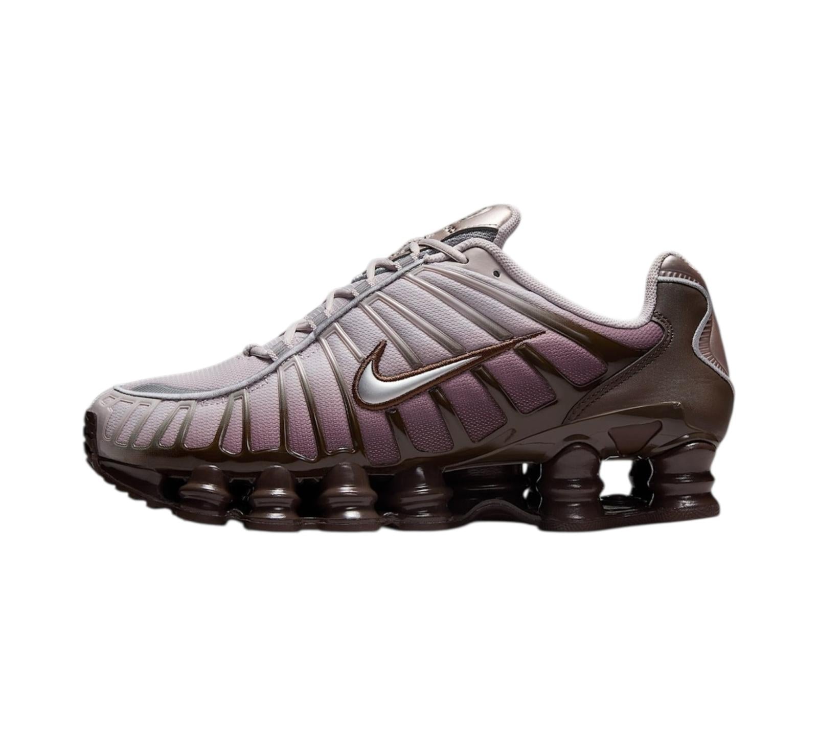 NIKE SHOX TL BAROQUE BROWN PLATINUM VIOLET METALLIC SILVER