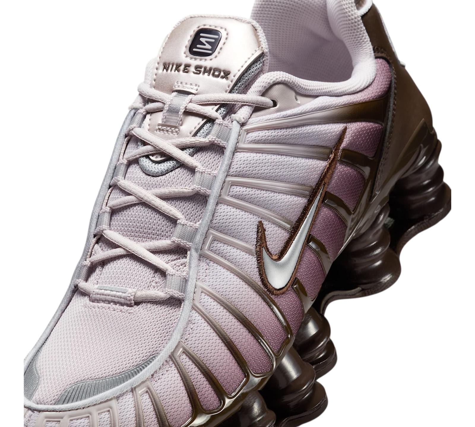 NIKE SHOX TL BAROQUE BROWN PLATINUM VIOLET METALLIC SILVER