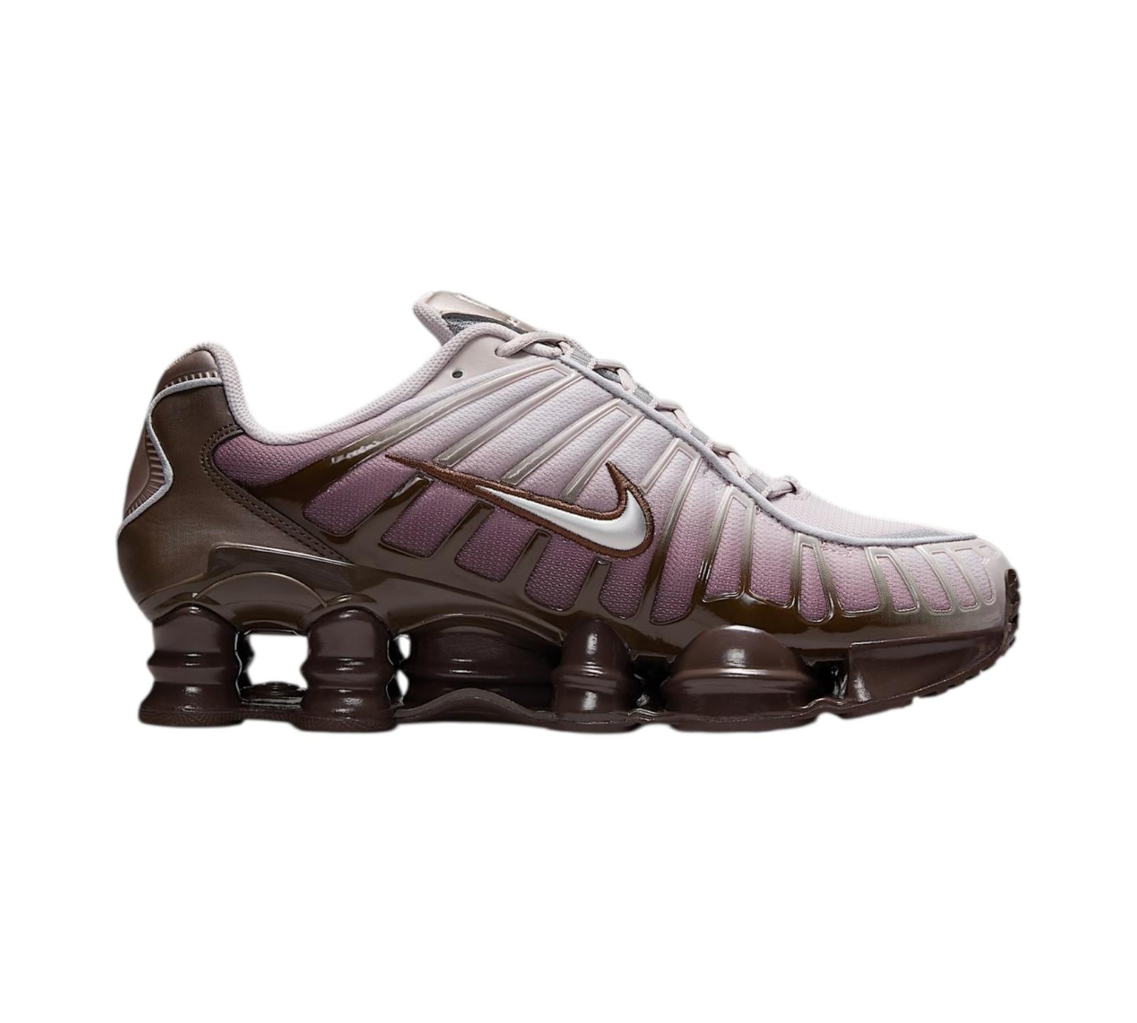 NIKE SHOX TL BAROQUE BROWN PLATINUM VIOLET METALLIC SILVER