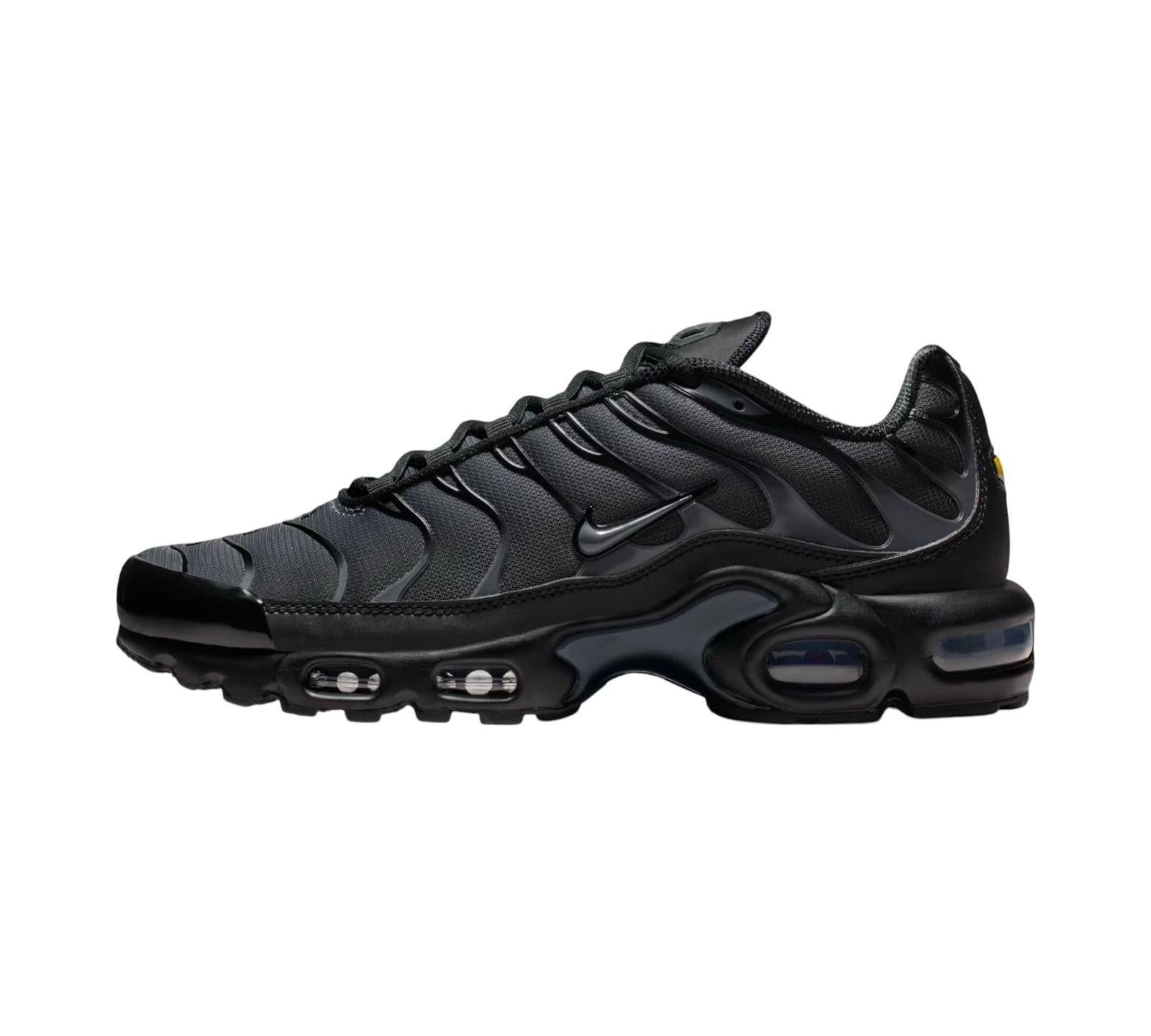 NIKE AIR MAX PLUS BLACK METALLIC SILVER CHARM